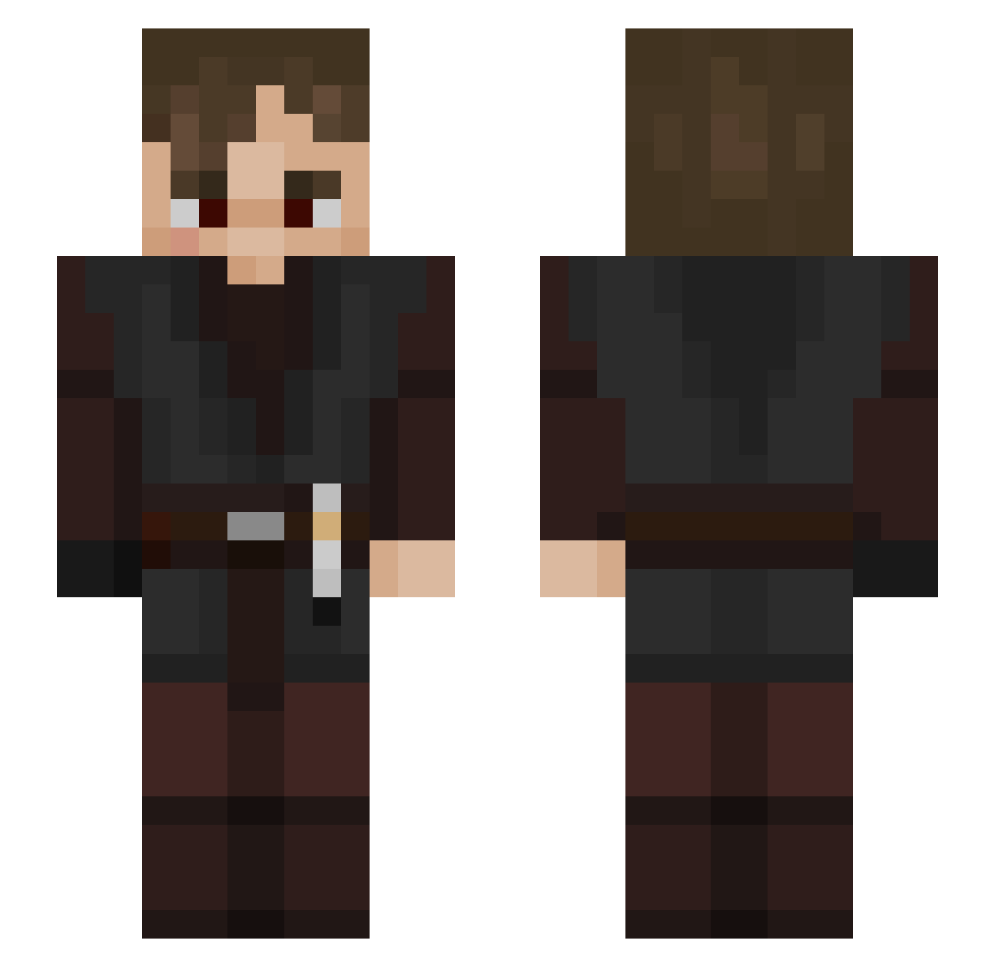 zxeone Minecraft skin, front and back view