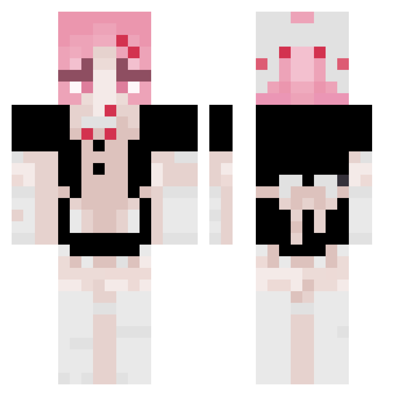 DarkM1ner Minecraft skin, front and back view