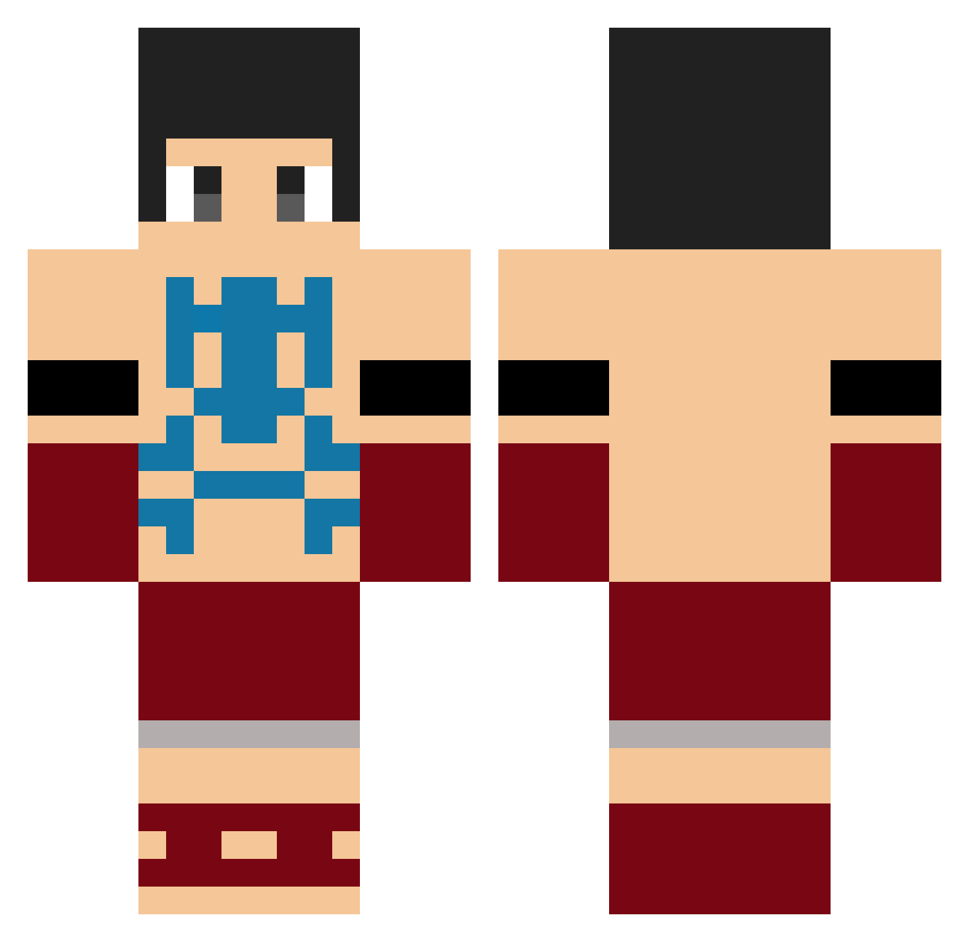MANYMAL Minecraft skin, front and back view