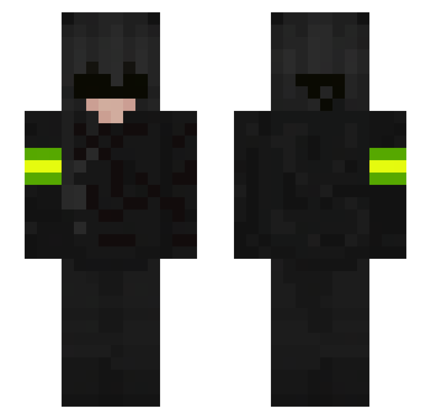 TheuzDz7 Minecraft skin, front and back view