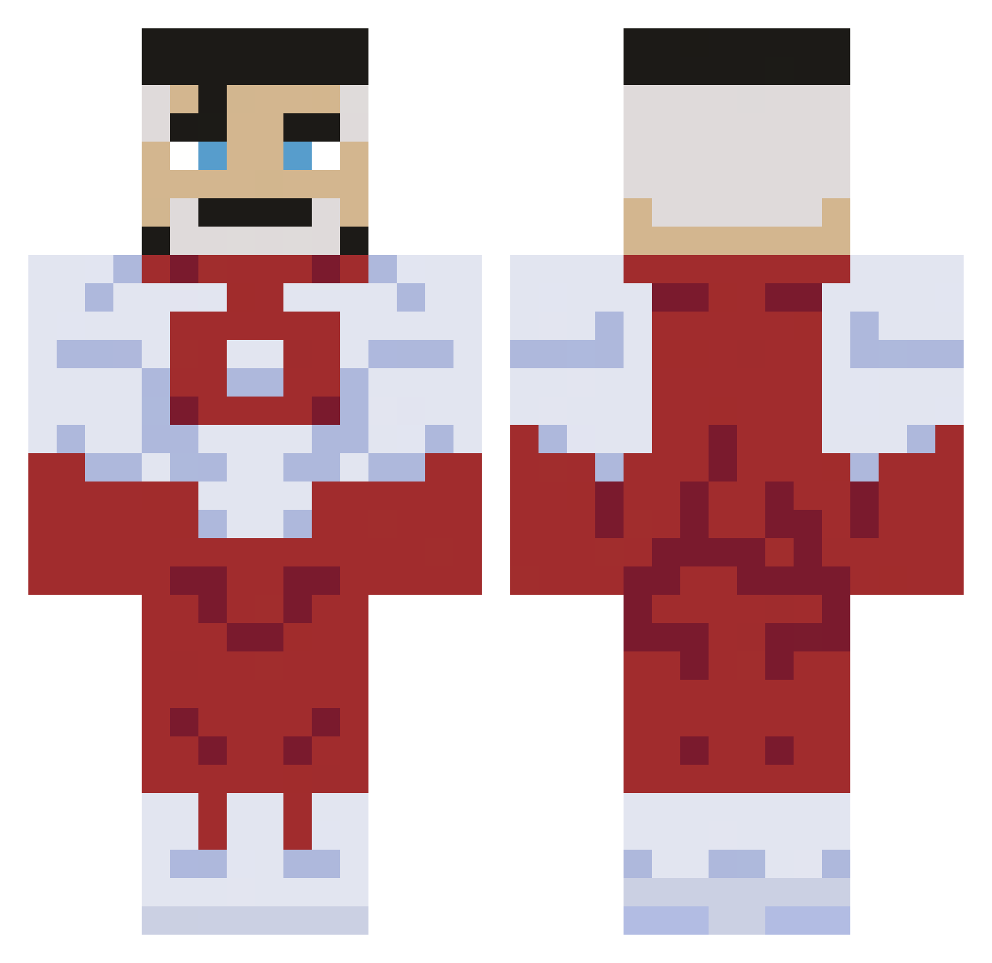 ashkashh Minecraft skin, front and back view