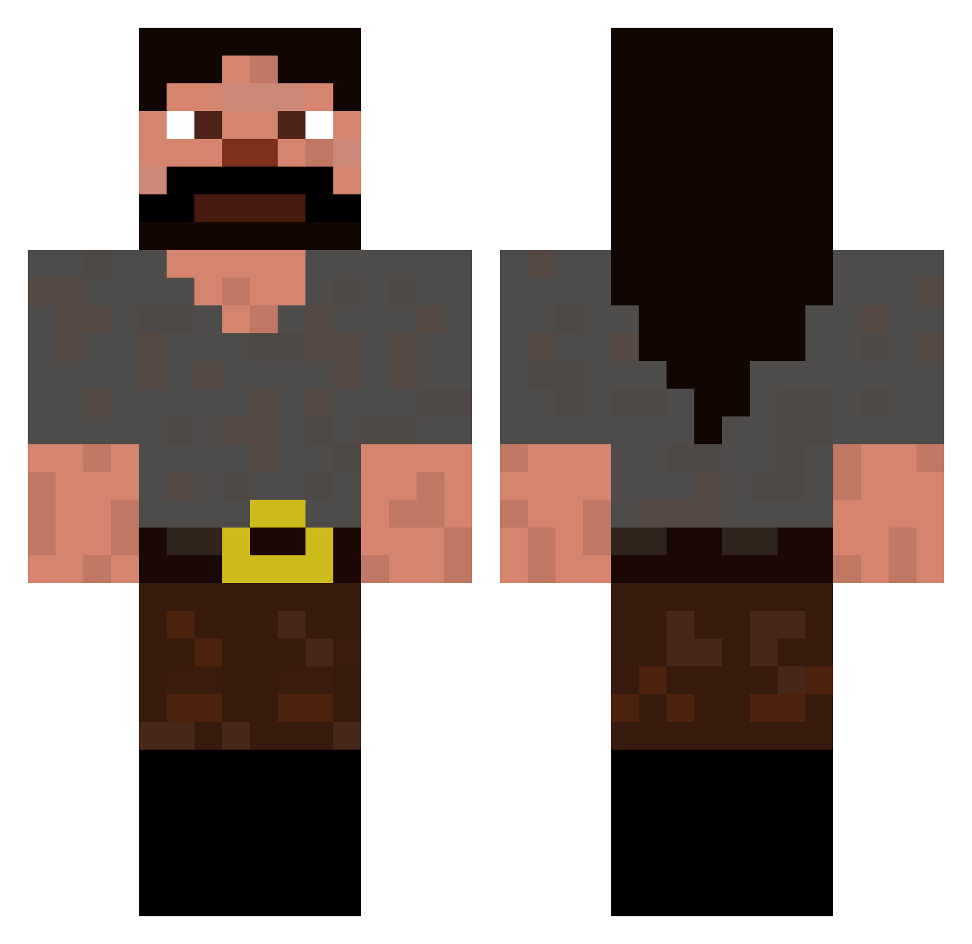 VitezArh Minecraft skin, front and back view