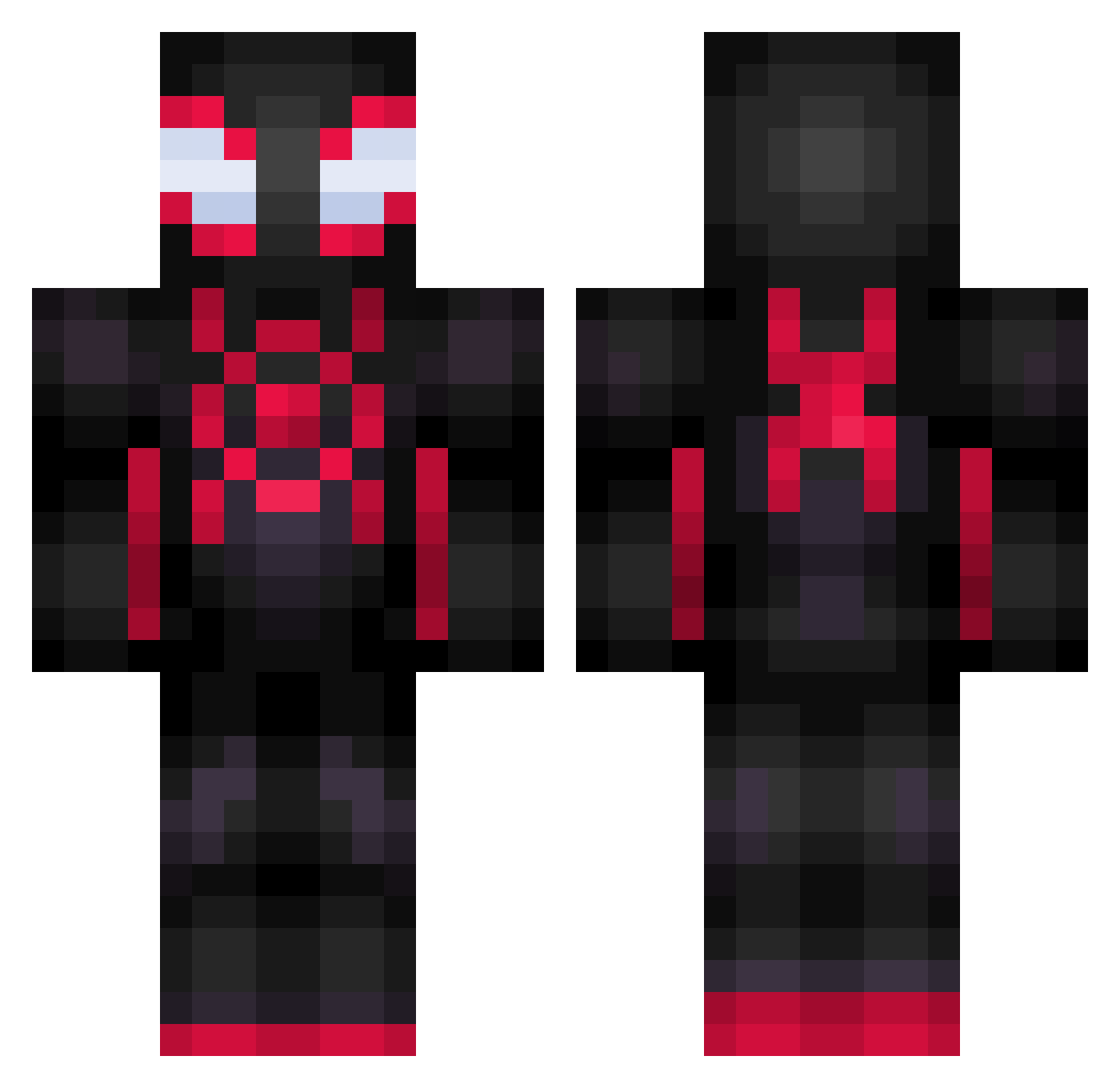 AsianCody_ Minecraft skin, front and back view