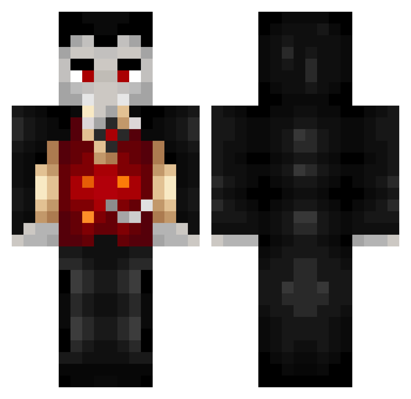 Giannit42 Minecraft skin, front and back view