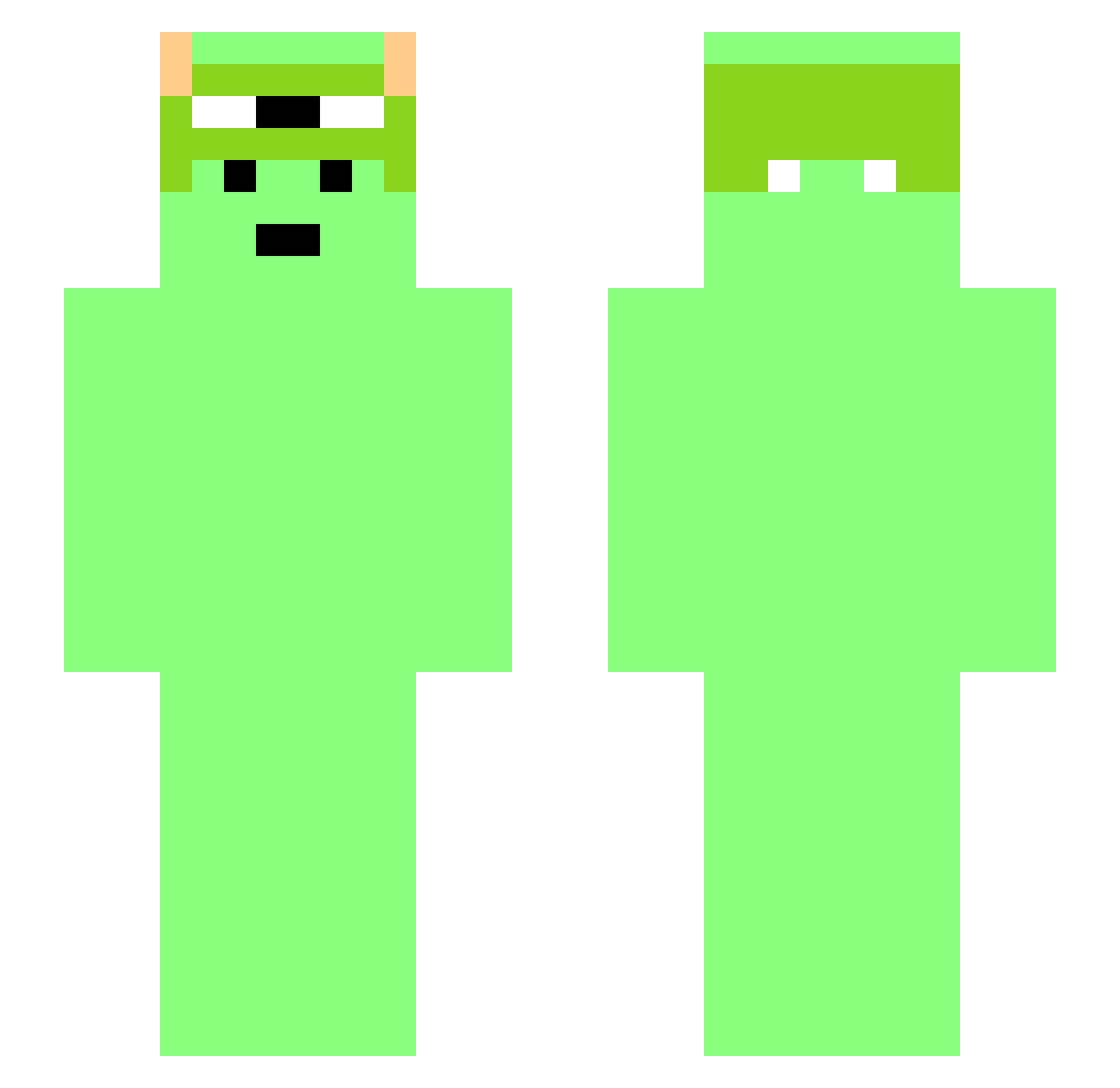 Rorutyo Minecraft skin, front and back view