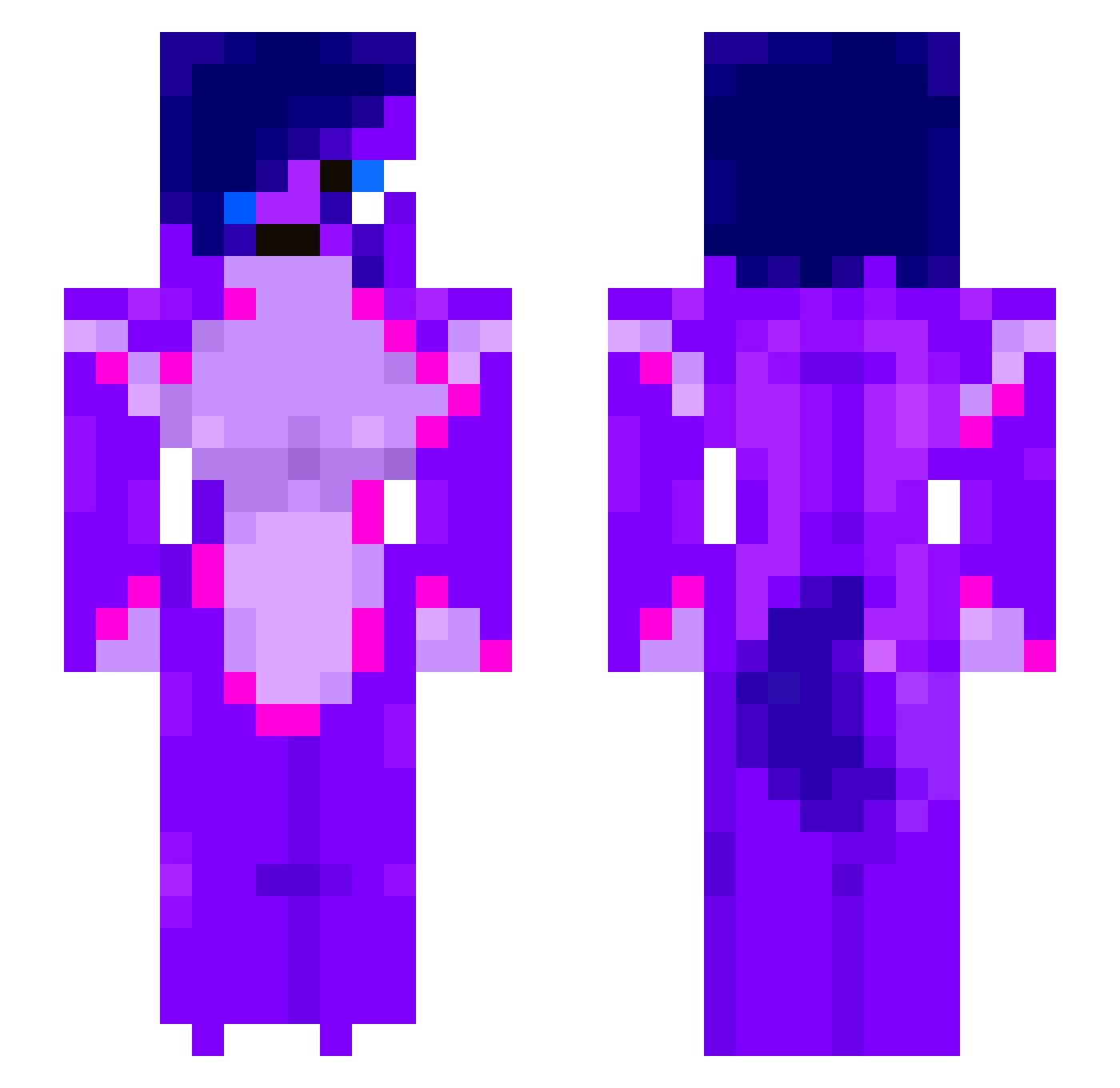 dragongirl11 Minecraft skin, front and back view