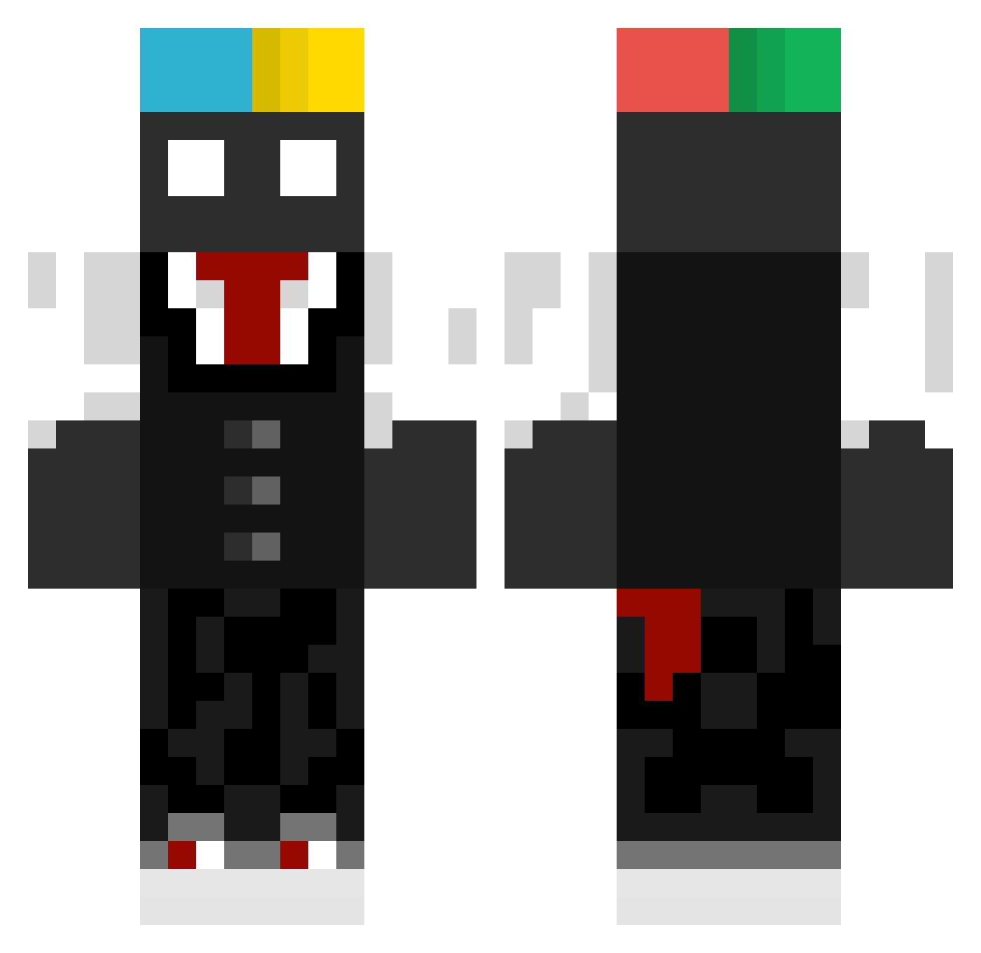 ERROR_Chagg12 Minecraft skin, front and back view