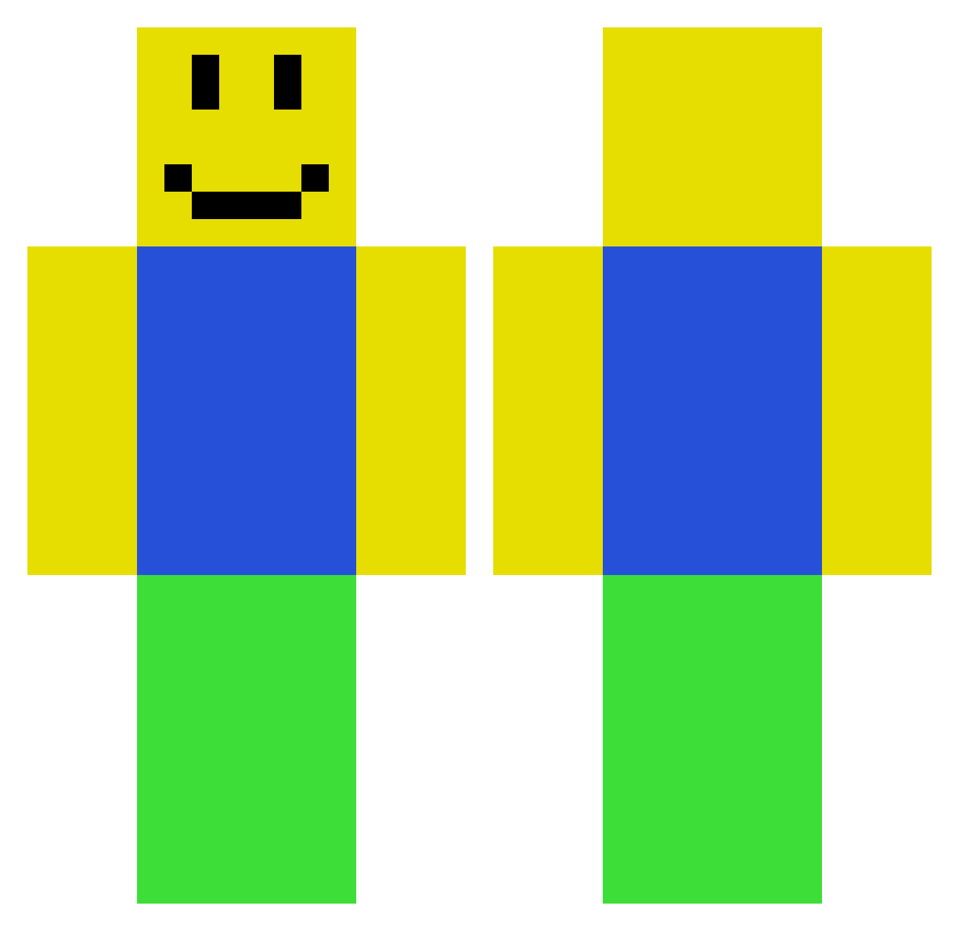 LuckySparkz Minecraft skin, front and back view