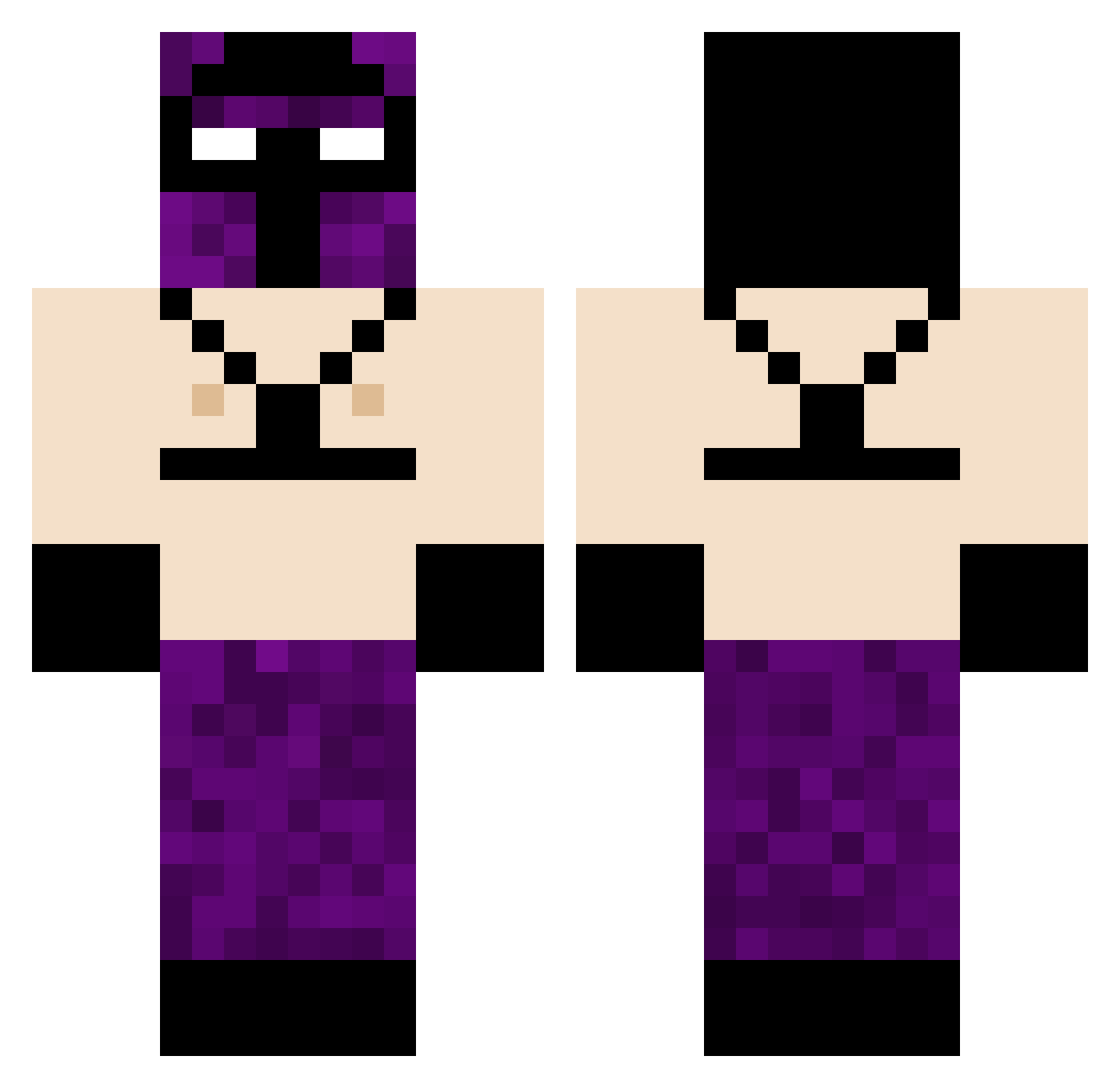Luthifer_ Minecraft skin, front and back view