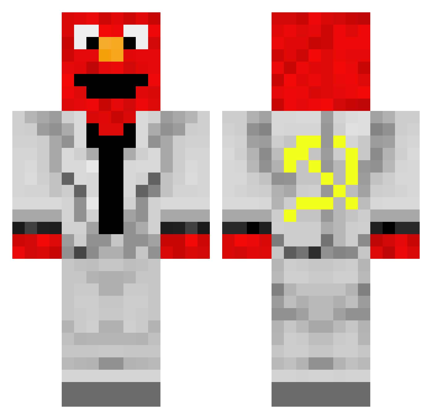 GordSape Minecraft skin, front and back view