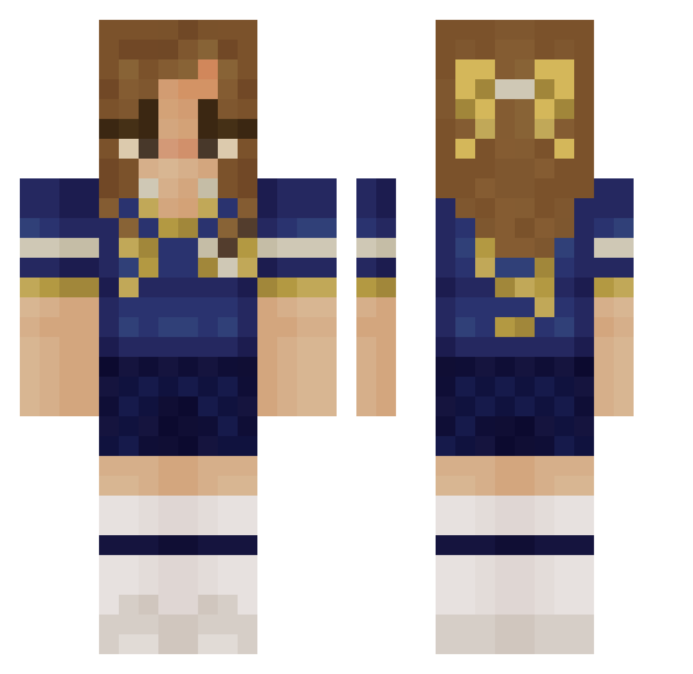 iiFloop_ Minecraft skin, front and back view