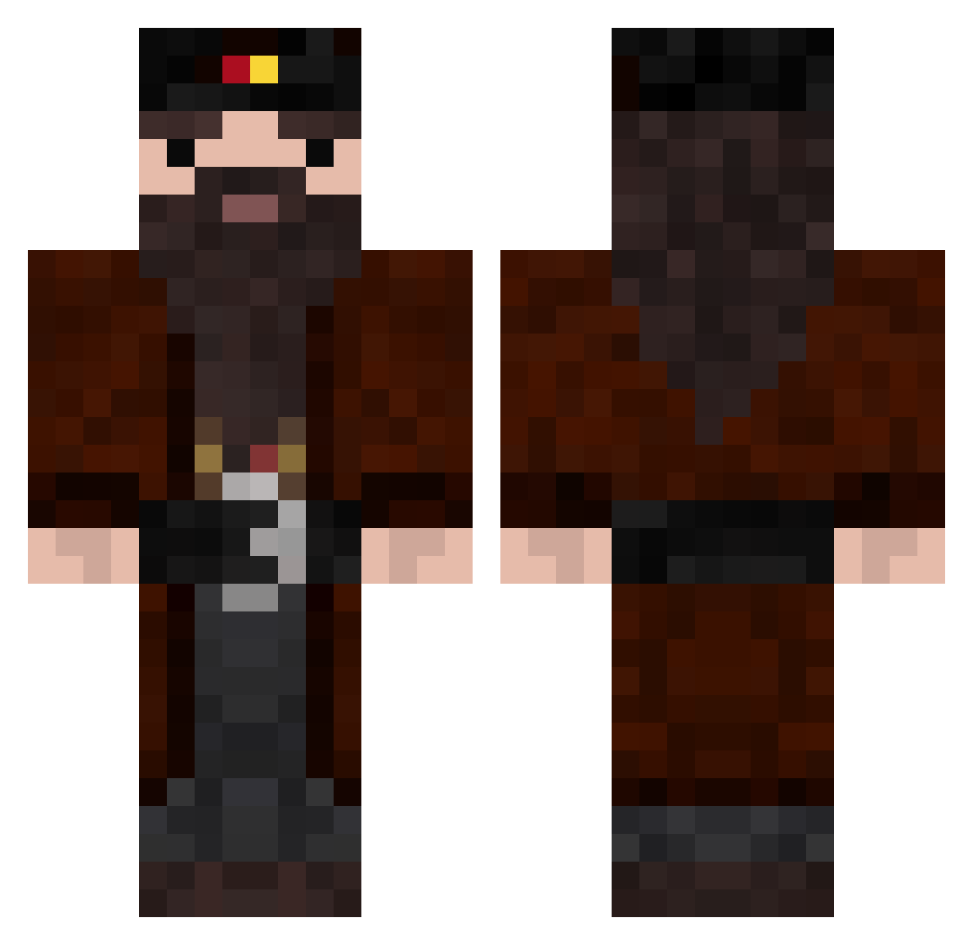 RomanHagridov Minecraft skin, front and back view