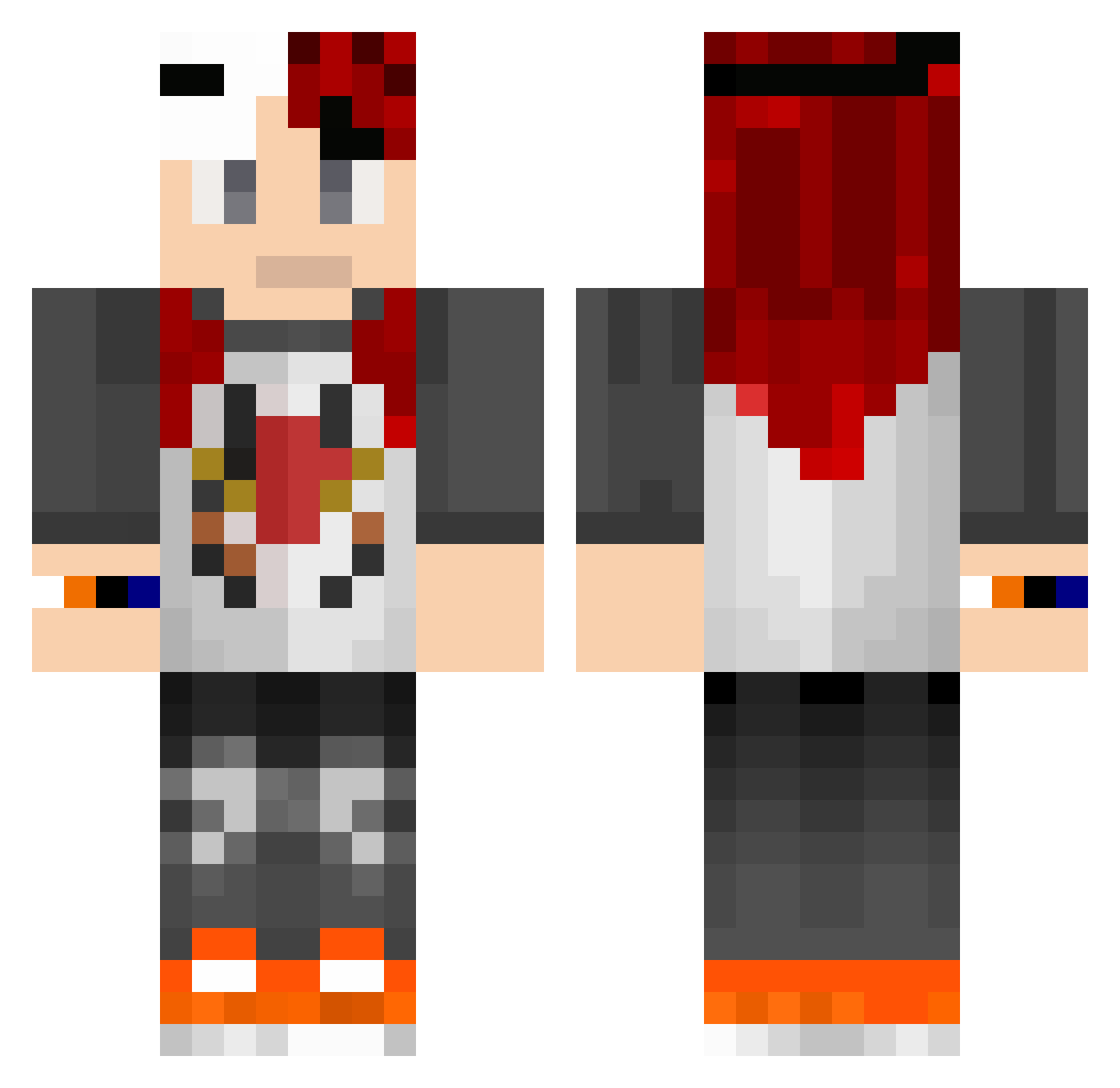 Mimicry Minecraft skin, front and back view