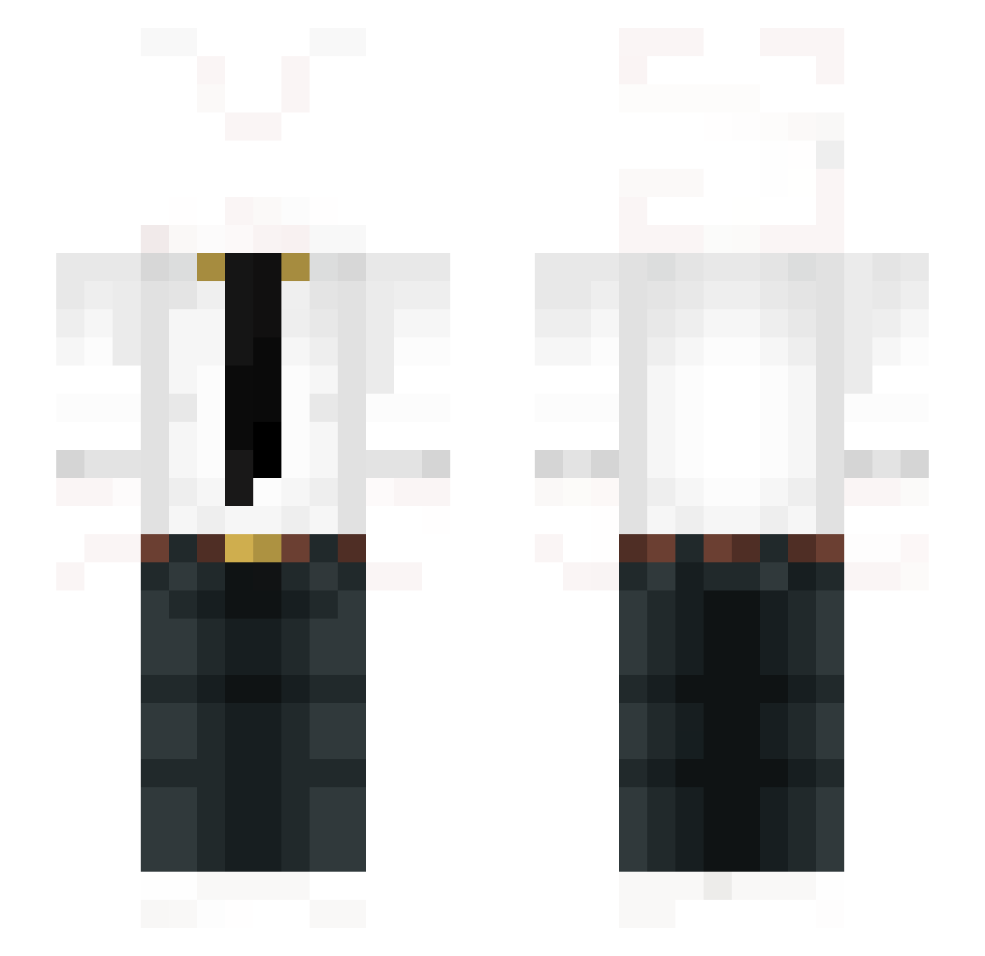 Ha1rate Minecraft skin, front and back view