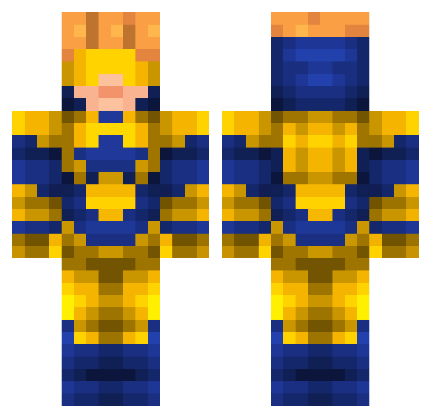 Onebeamoflight_ Minecraft skin, front and back view