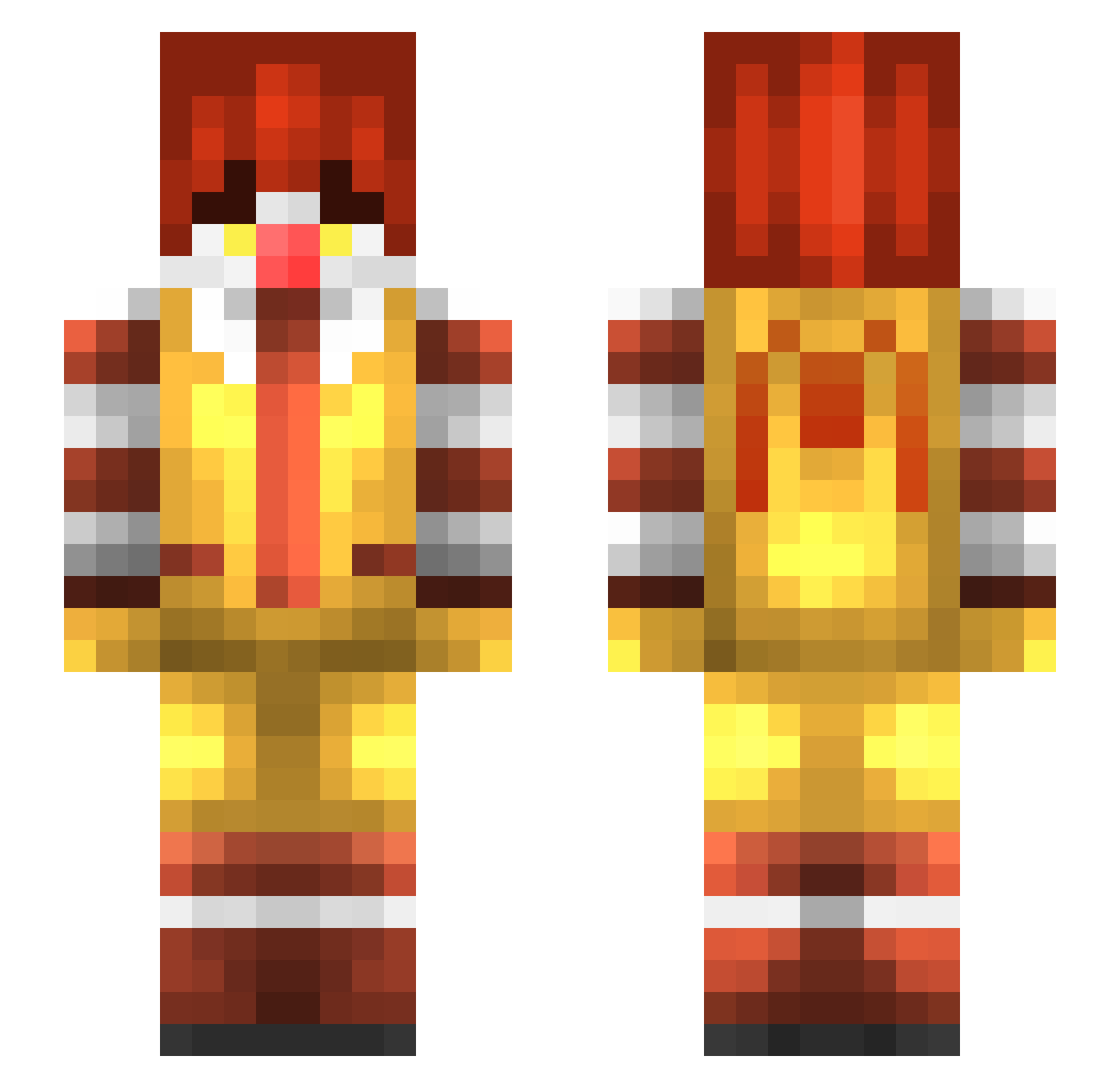 Vorpiusgnarp Minecraft skin, front and back view