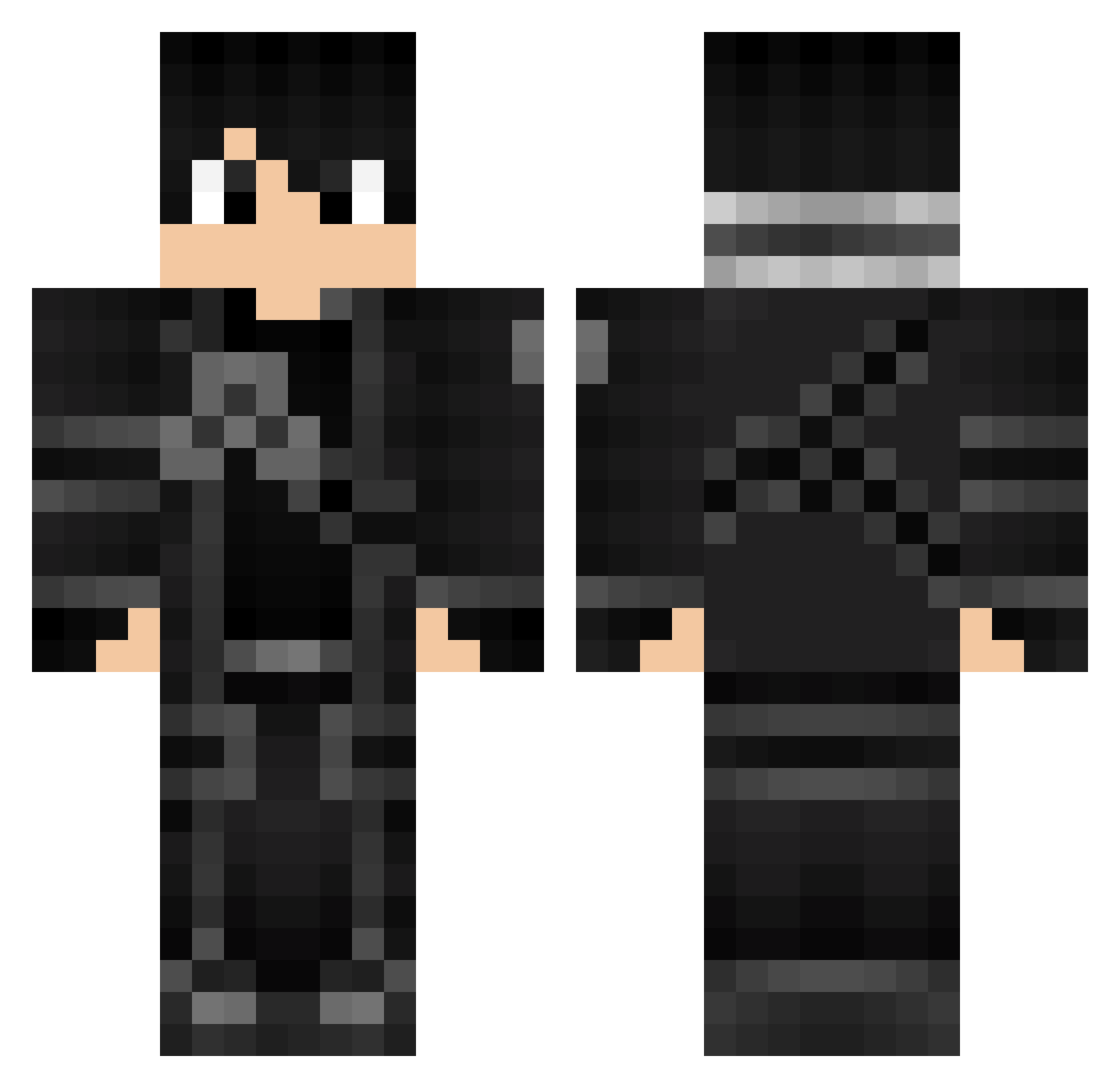 Rumbler_ Minecraft skin, front and back view