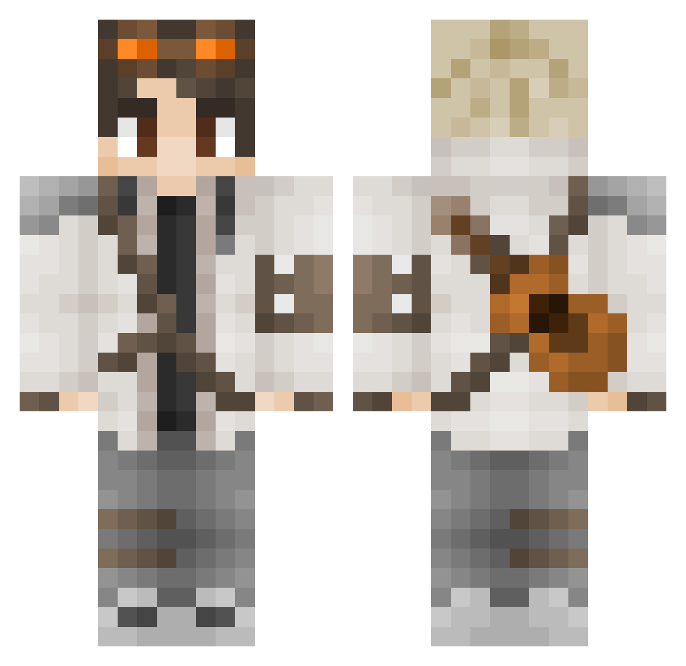 Ikerva Minecraft skin, front and back view