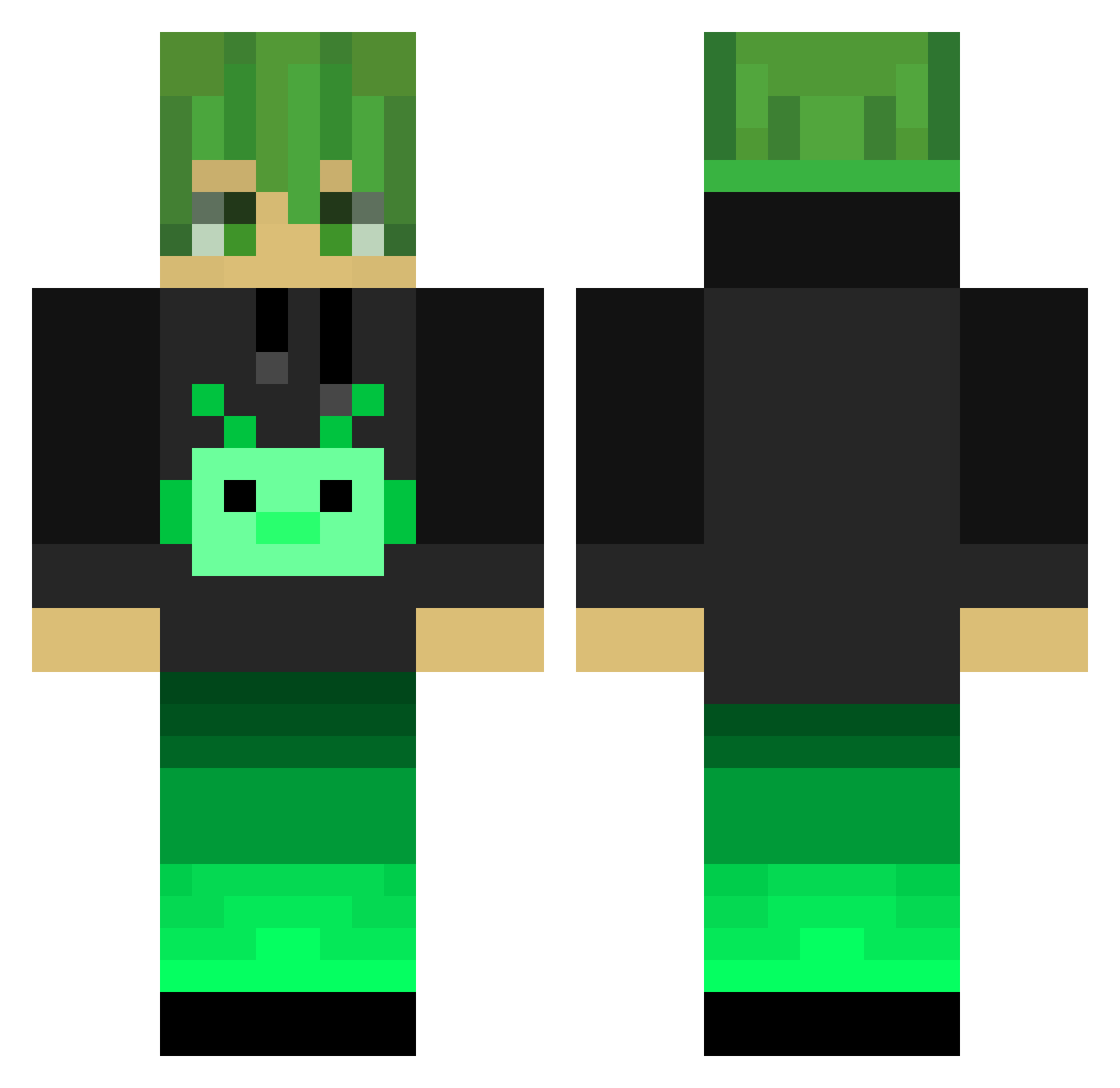TriforceManual Minecraft skin, front and back view
