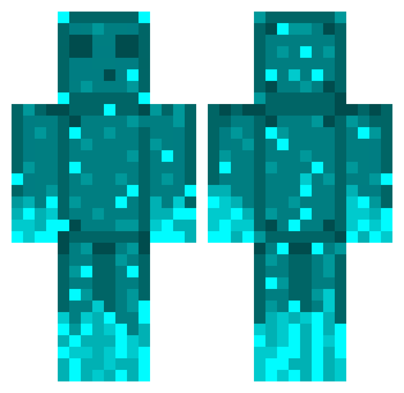 Milka1123 Minecraft skin, front and back view