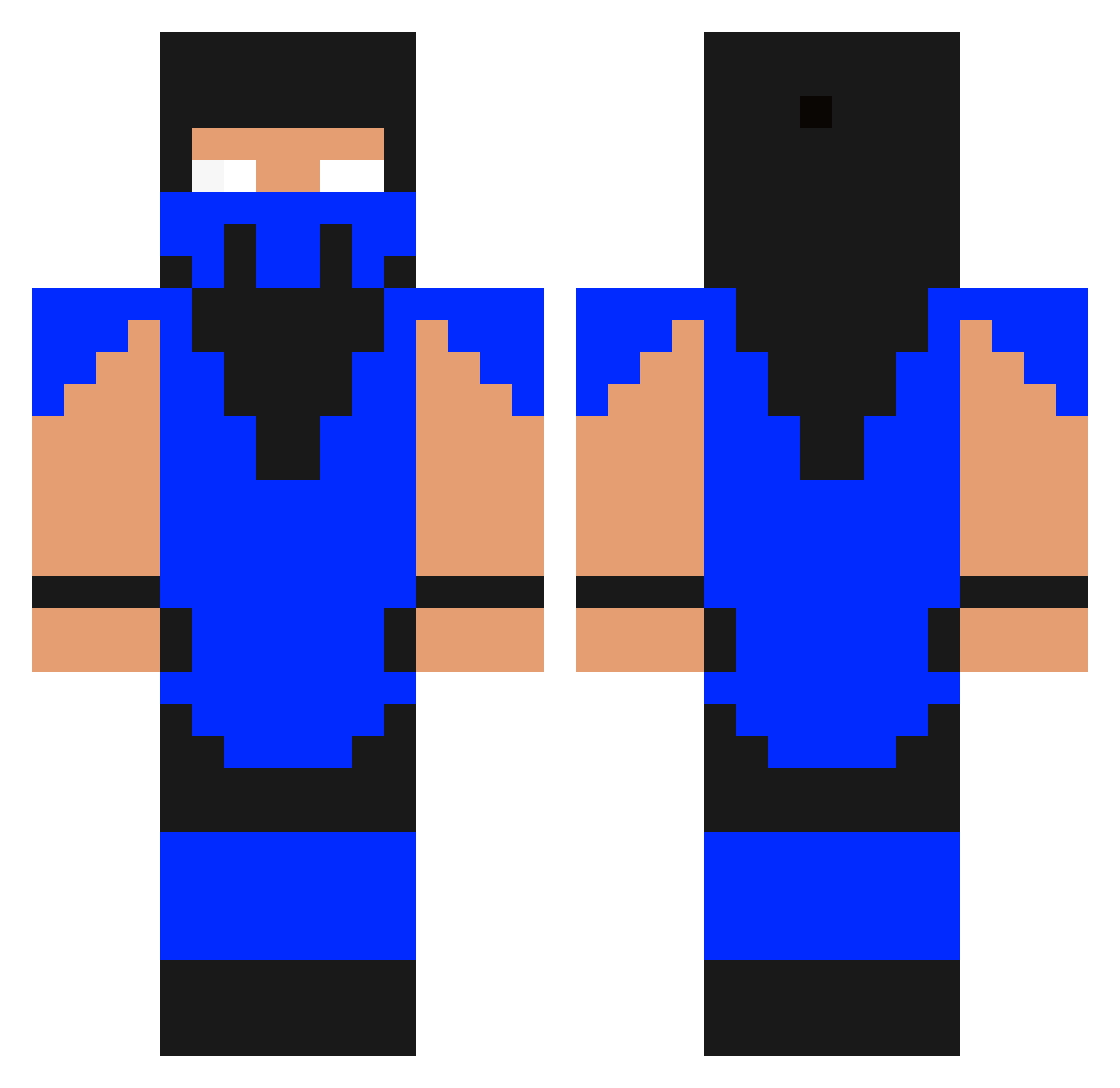 antiphon Minecraft skin, front and back view