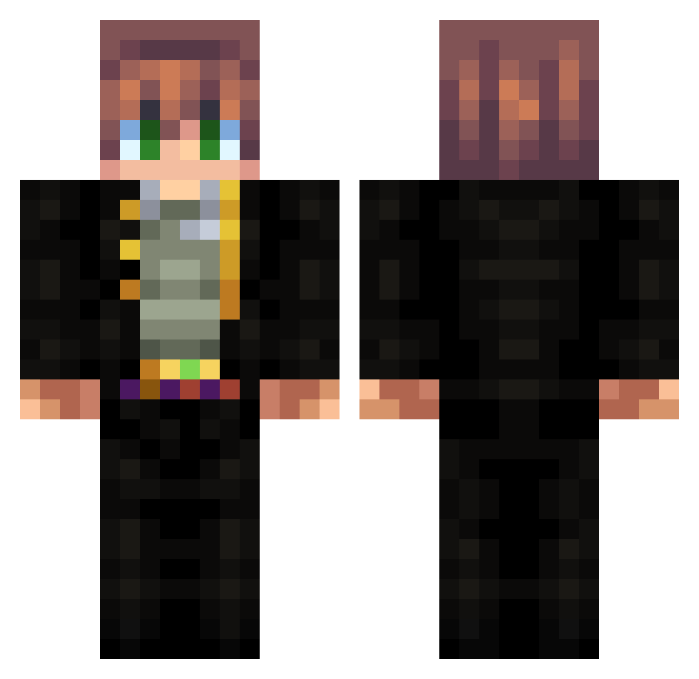 sembliksem Minecraft skin, front and back view