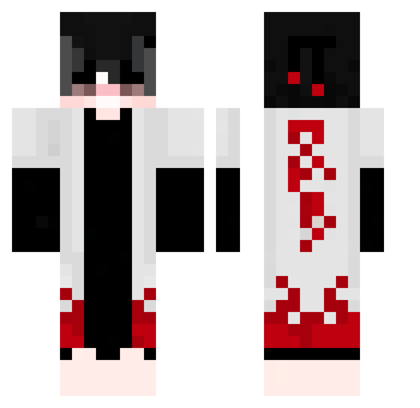 CreepyBan Minecraft skin, front and back view