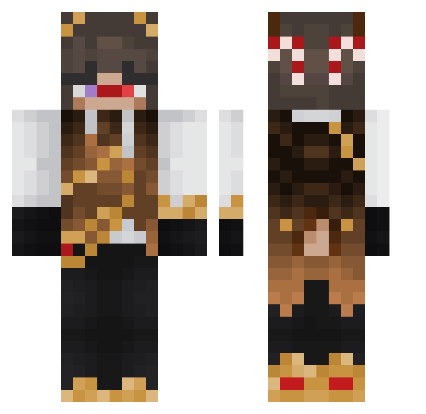 EpicBioShark Minecraft skin, front and back view