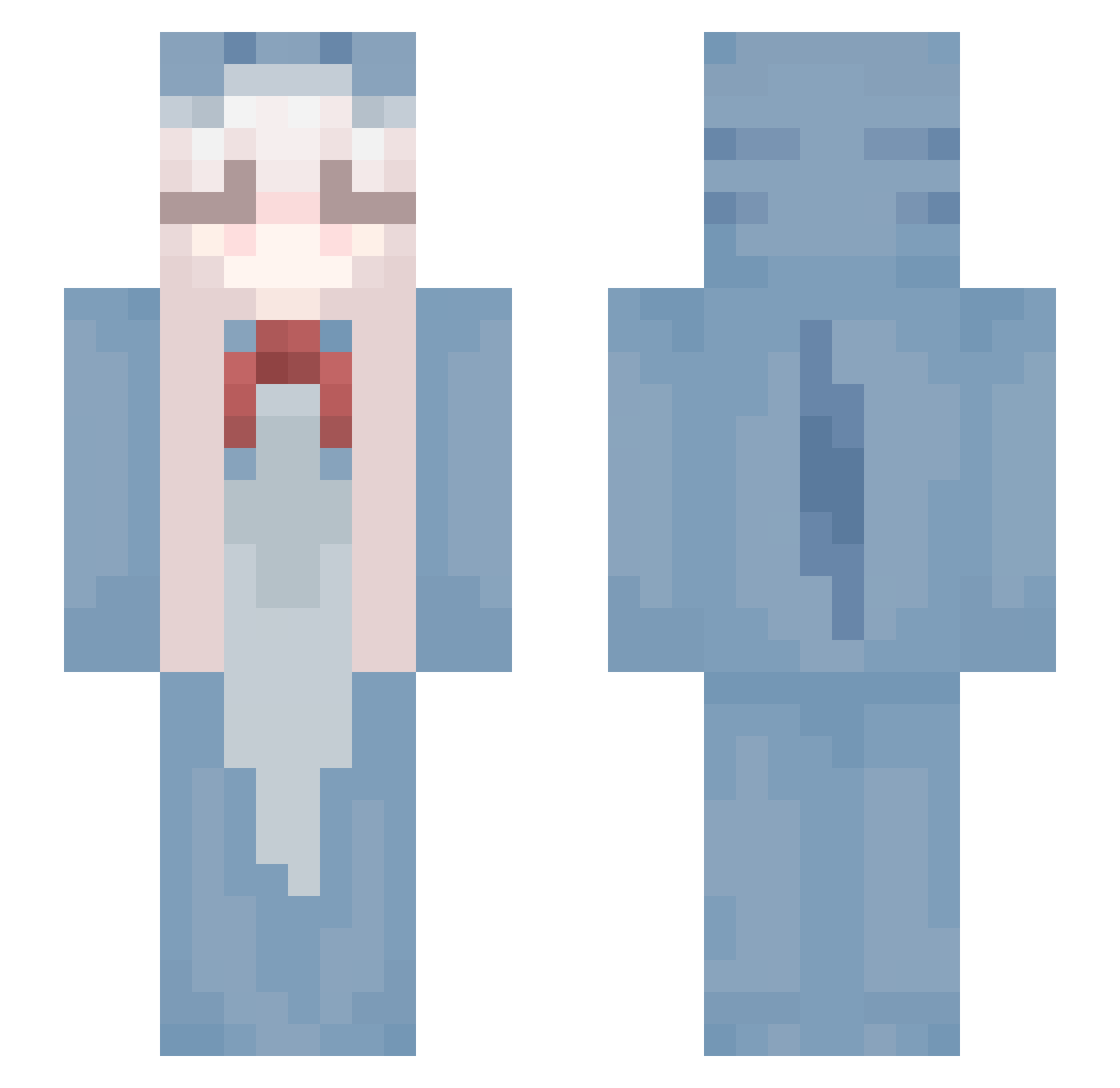 AkiChisaii Minecraft skin, front and back view