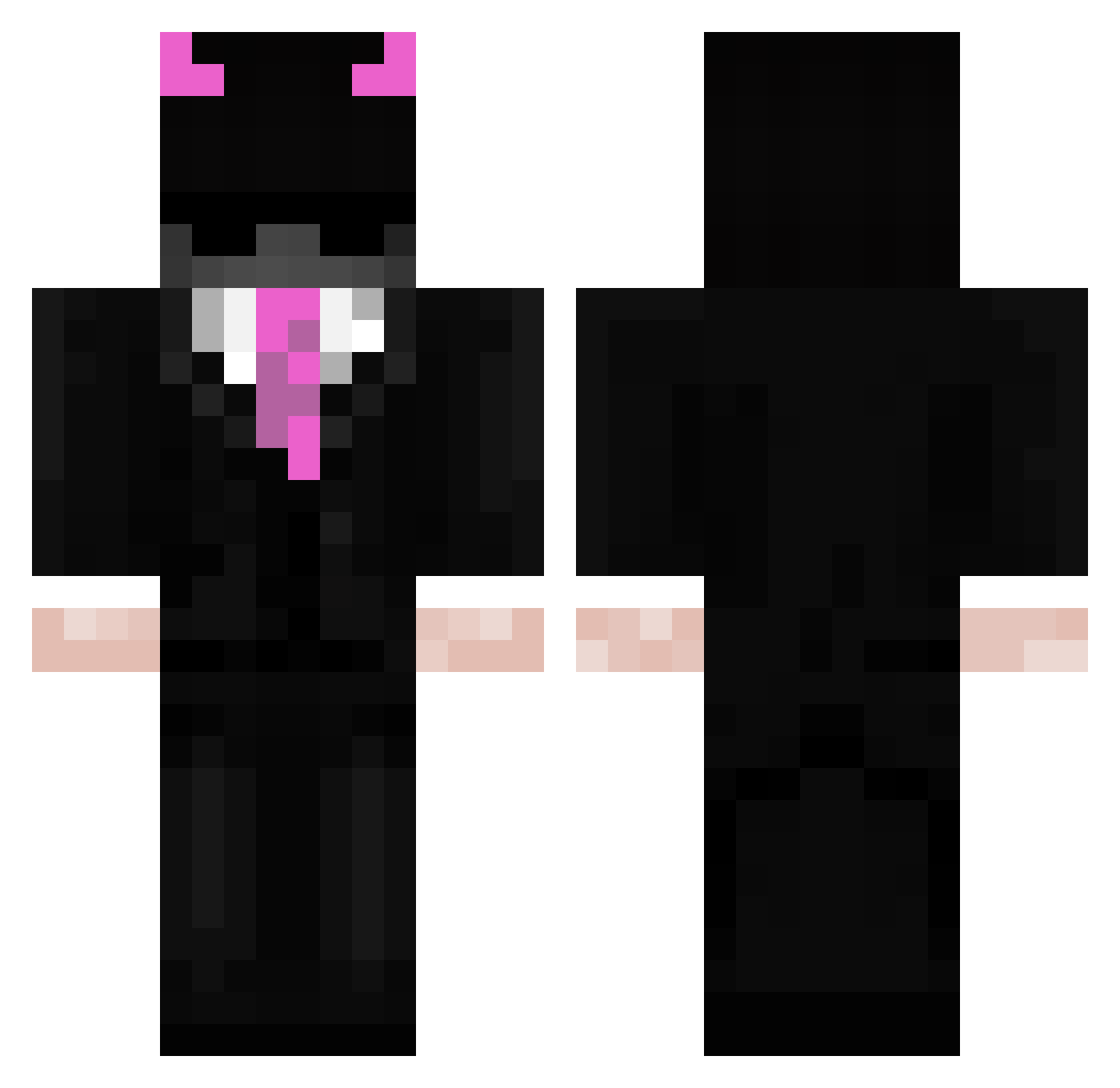 Lizf Minecraft skin, front and back view