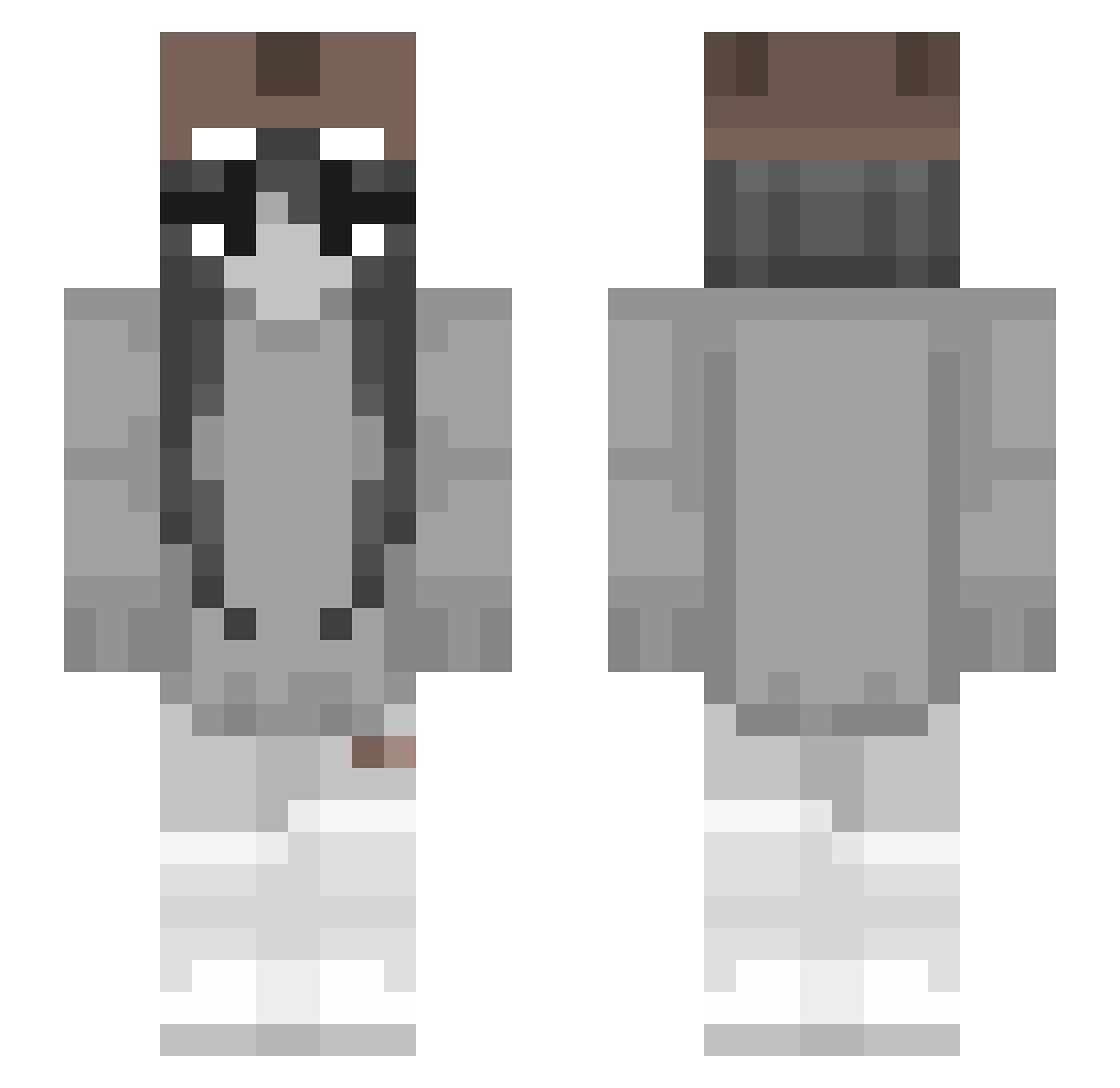 emboopoo Minecraft skin, front and back view