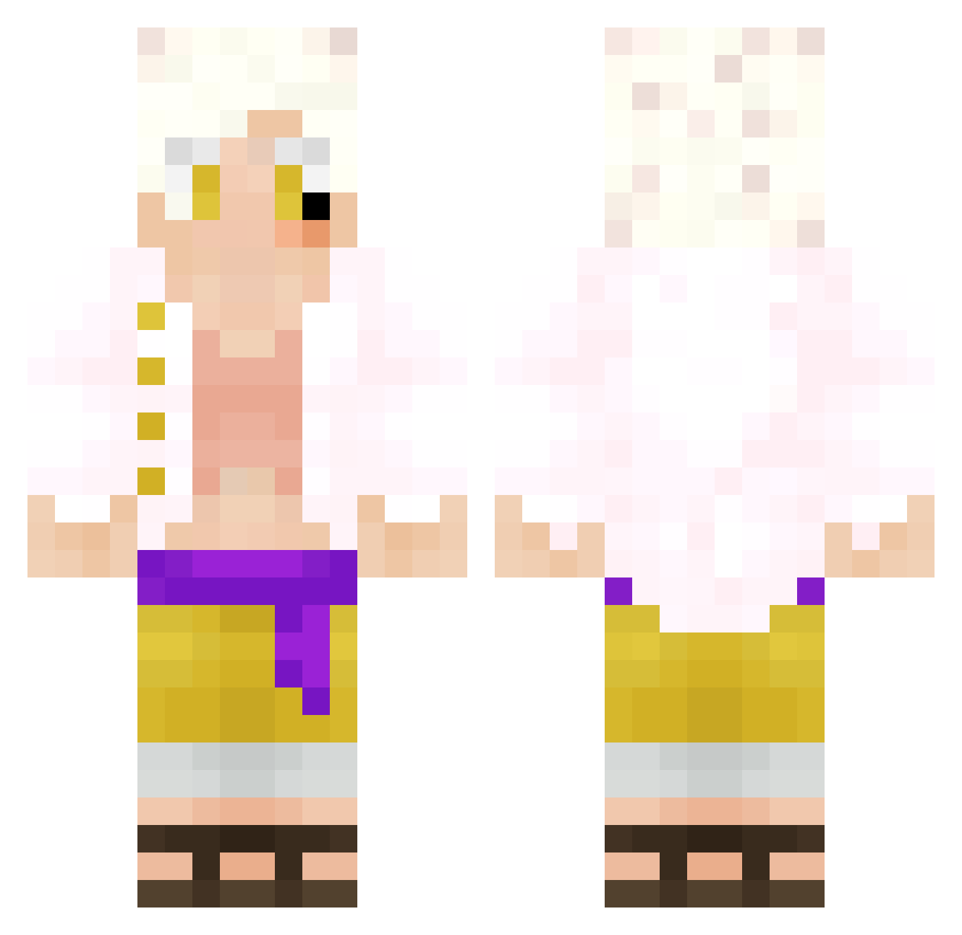 SamiiiiCH Minecraft skin, front and back view