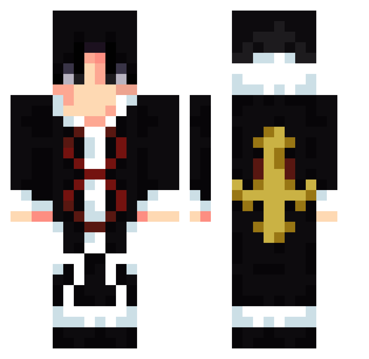 pi33_baby Minecraft skin, front and back view