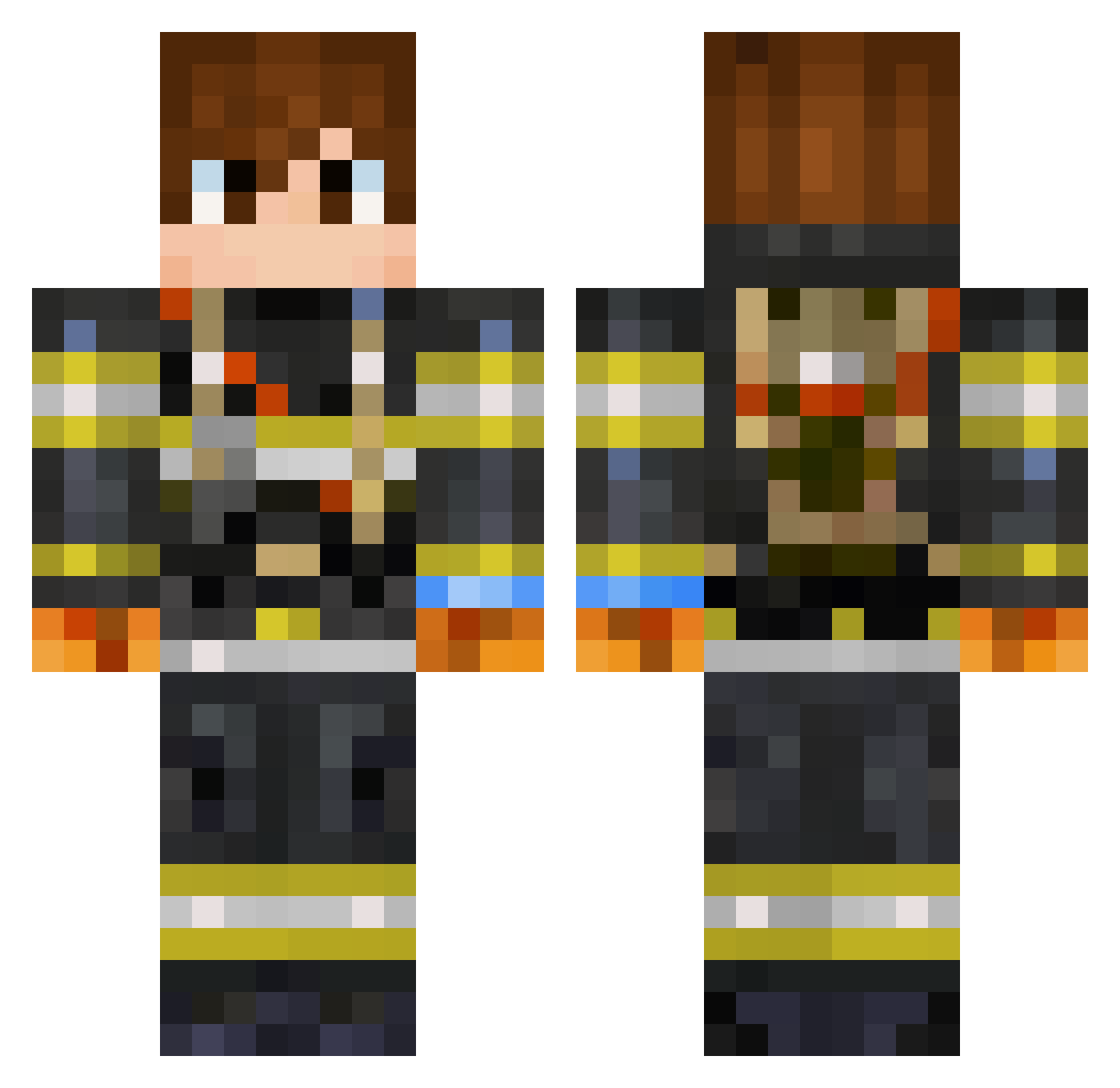 Ben7718 Minecraft skin, front and back view