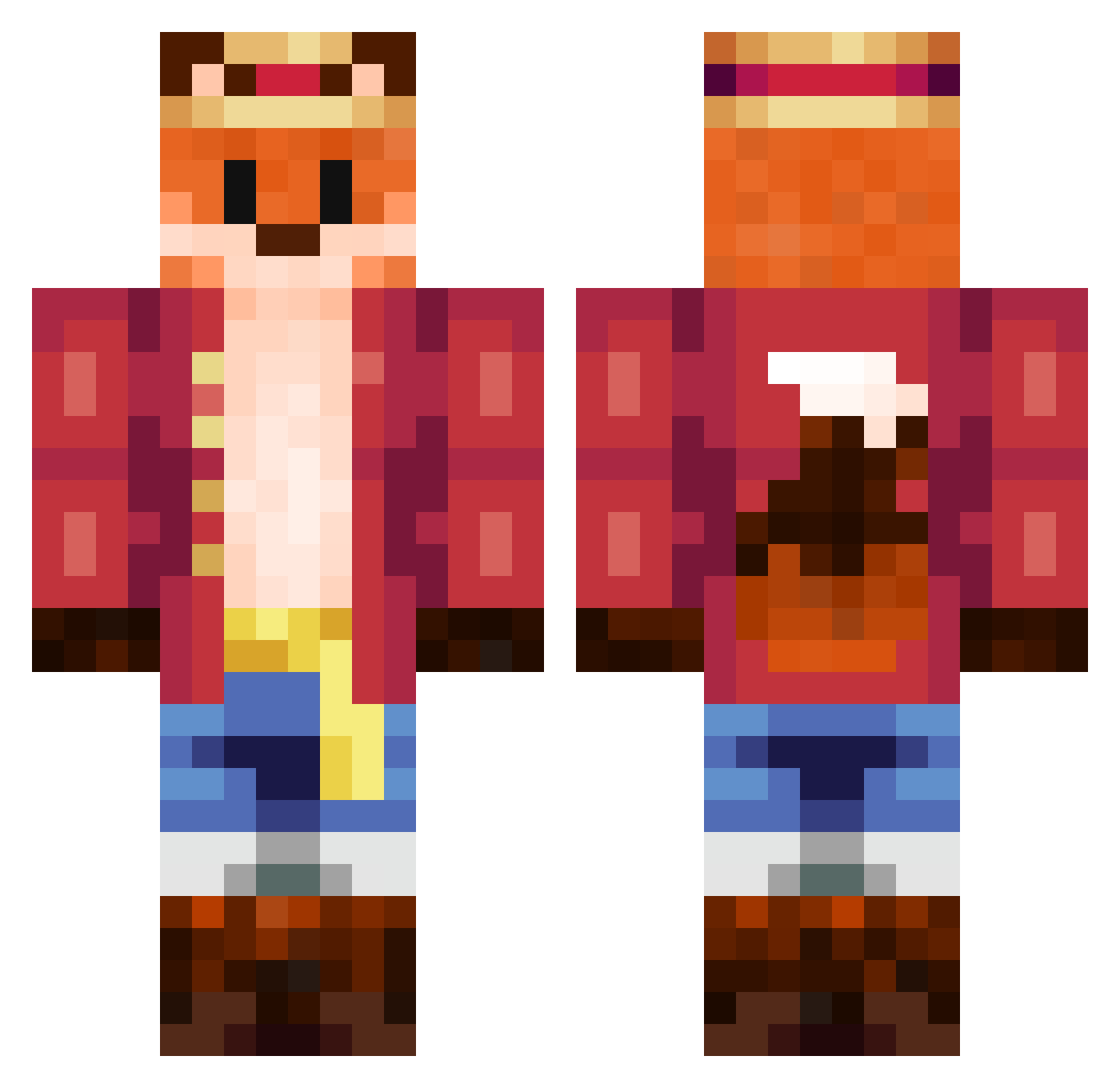 JPOMartins Minecraft skin, front and back view