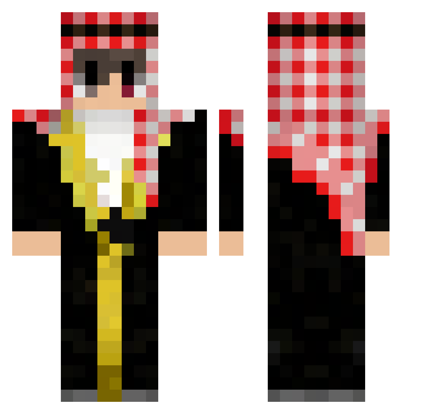 Ahmed_Tamer Minecraft skin, front and back view