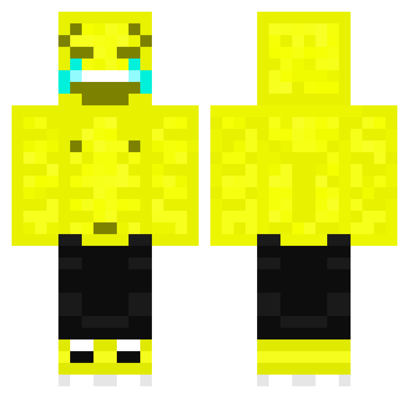 Holzmagnetus Minecraft skin, front and back view