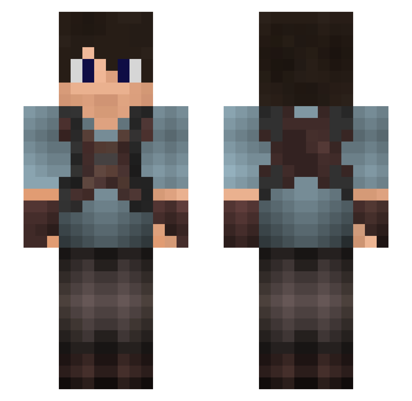 stathiscook Minecraft skin, front and back view