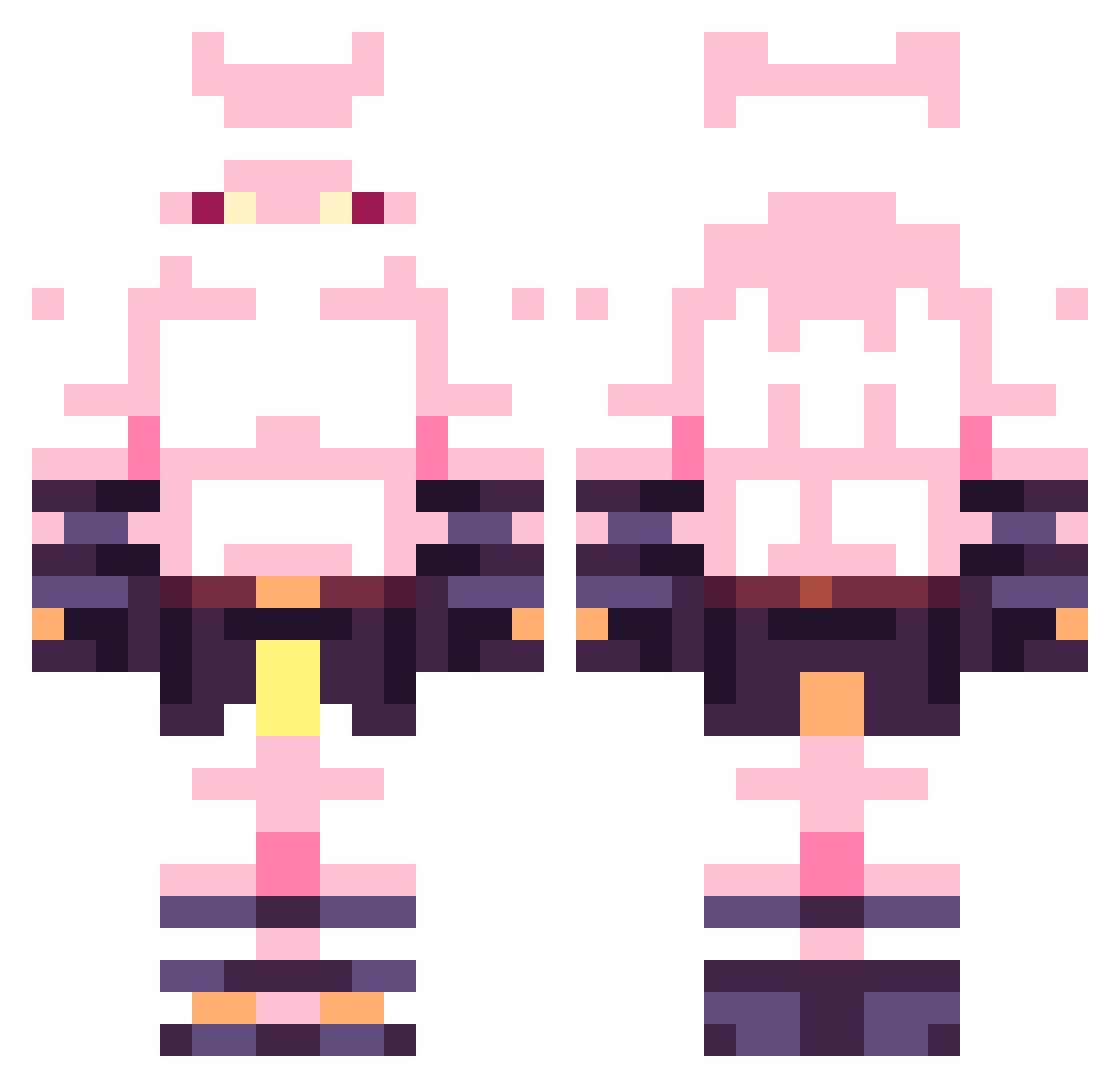 Sl0wM0h Minecraft skin, front and back view