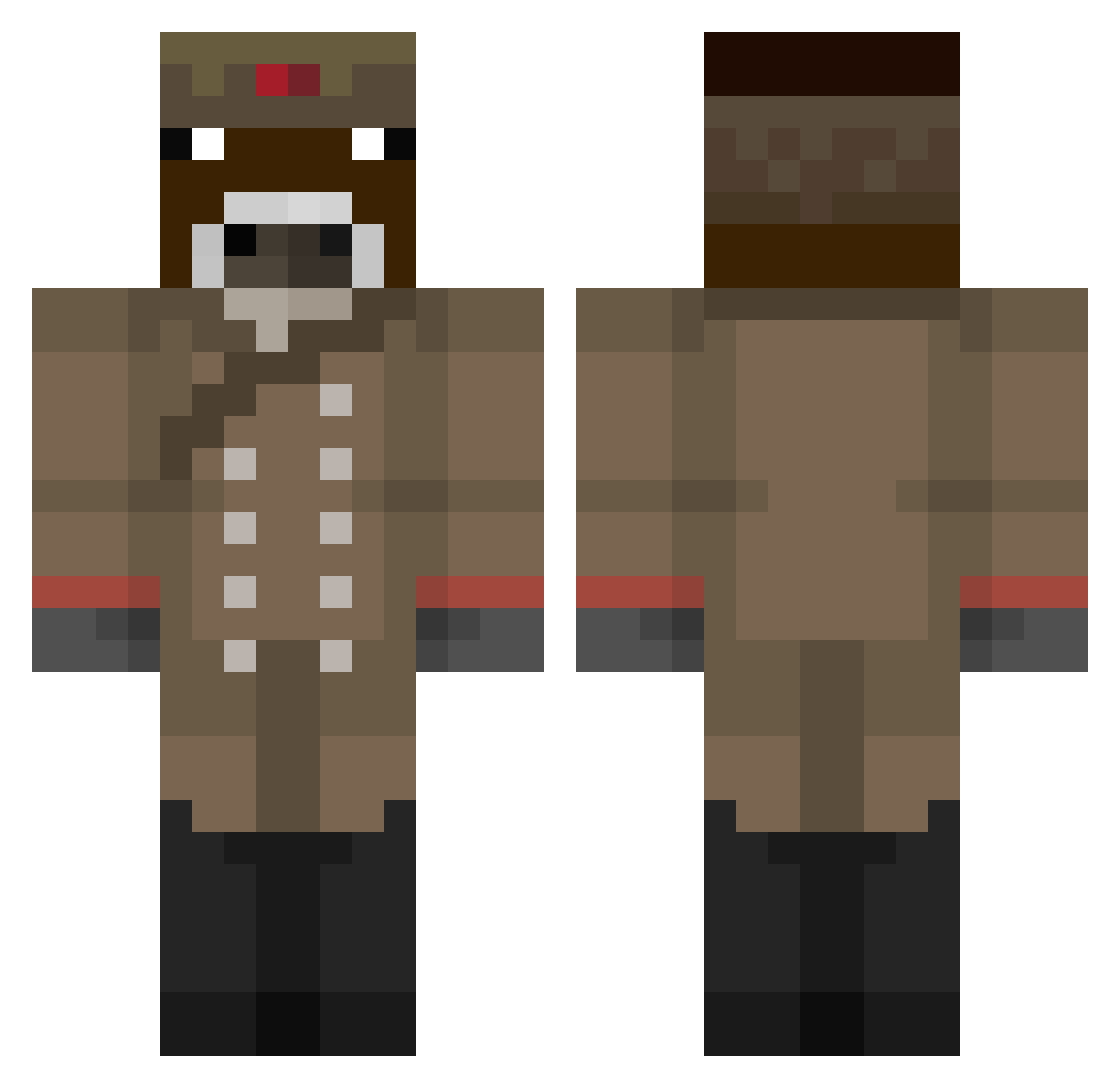 H3NRYYYYY Minecraft skin, front and back view