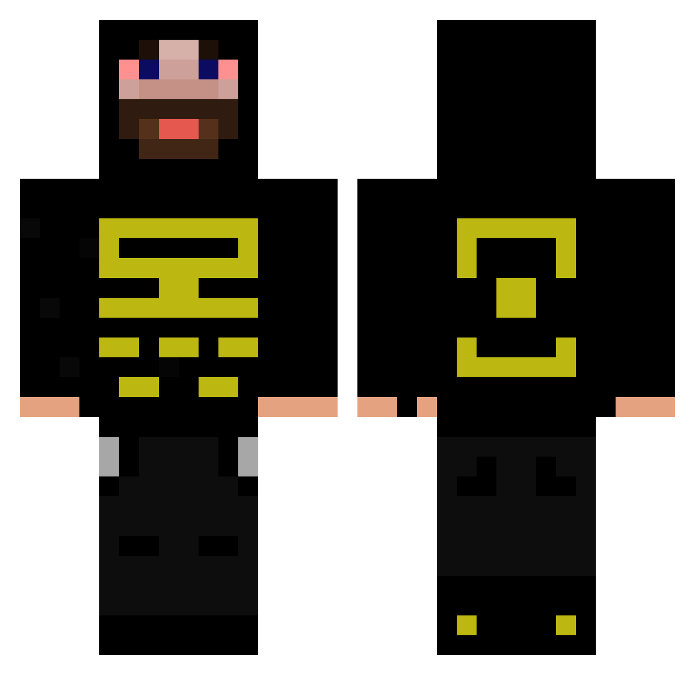 Firu_Firu Minecraft skin, front and back view