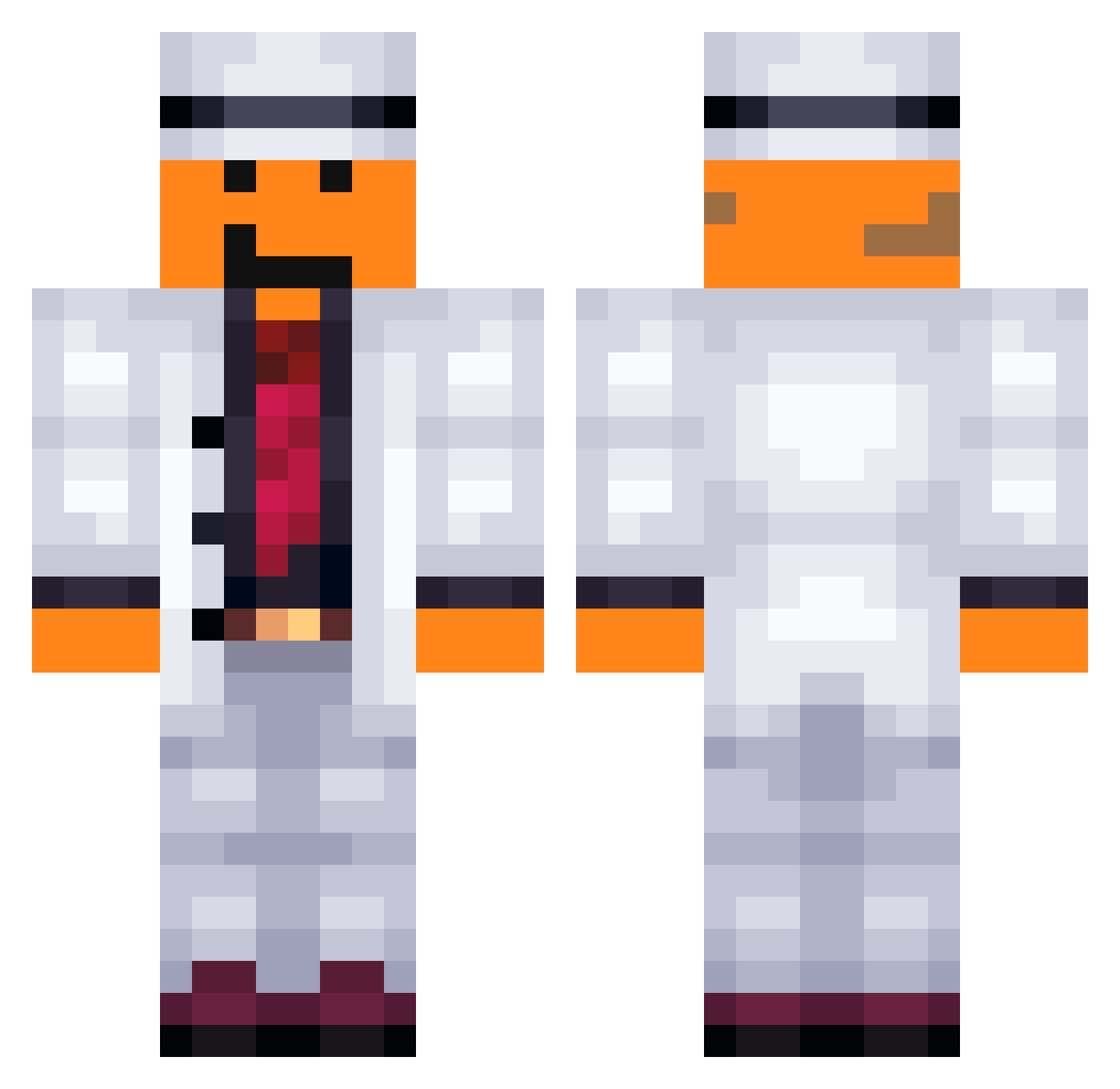 Officer_RexMRT Minecraft skin, front and back view