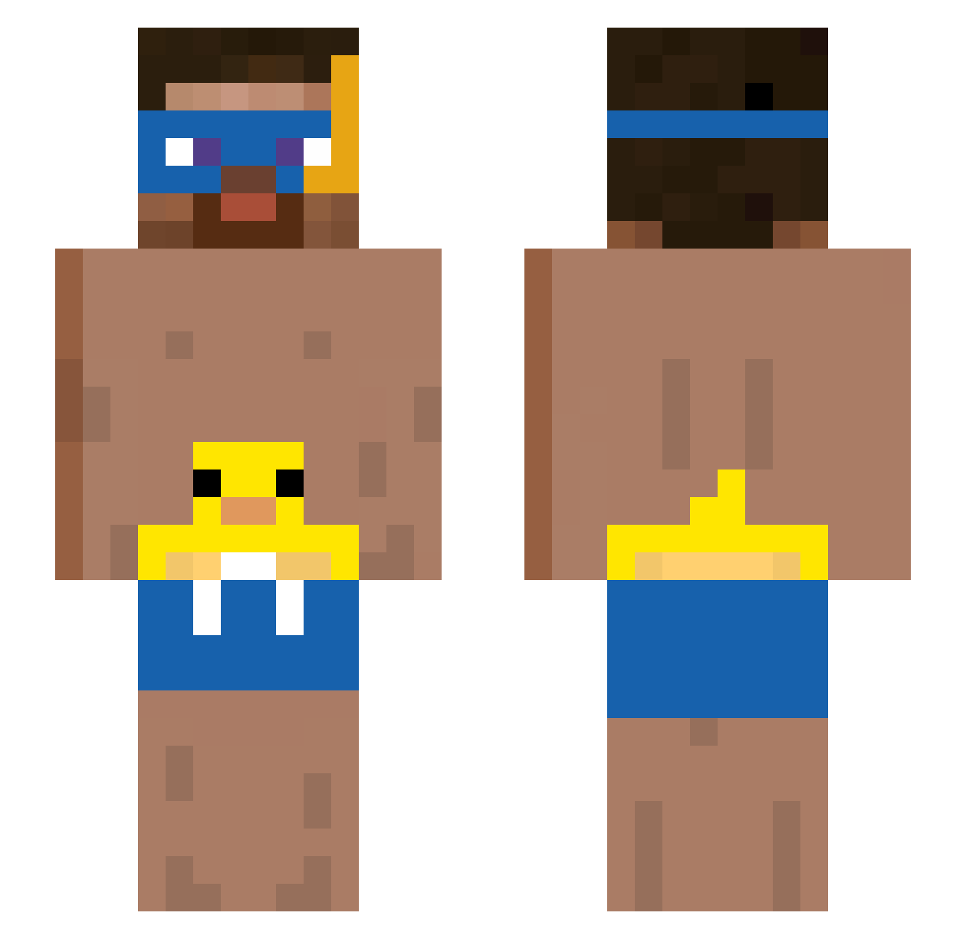 glocck_ Minecraft skin, front and back view