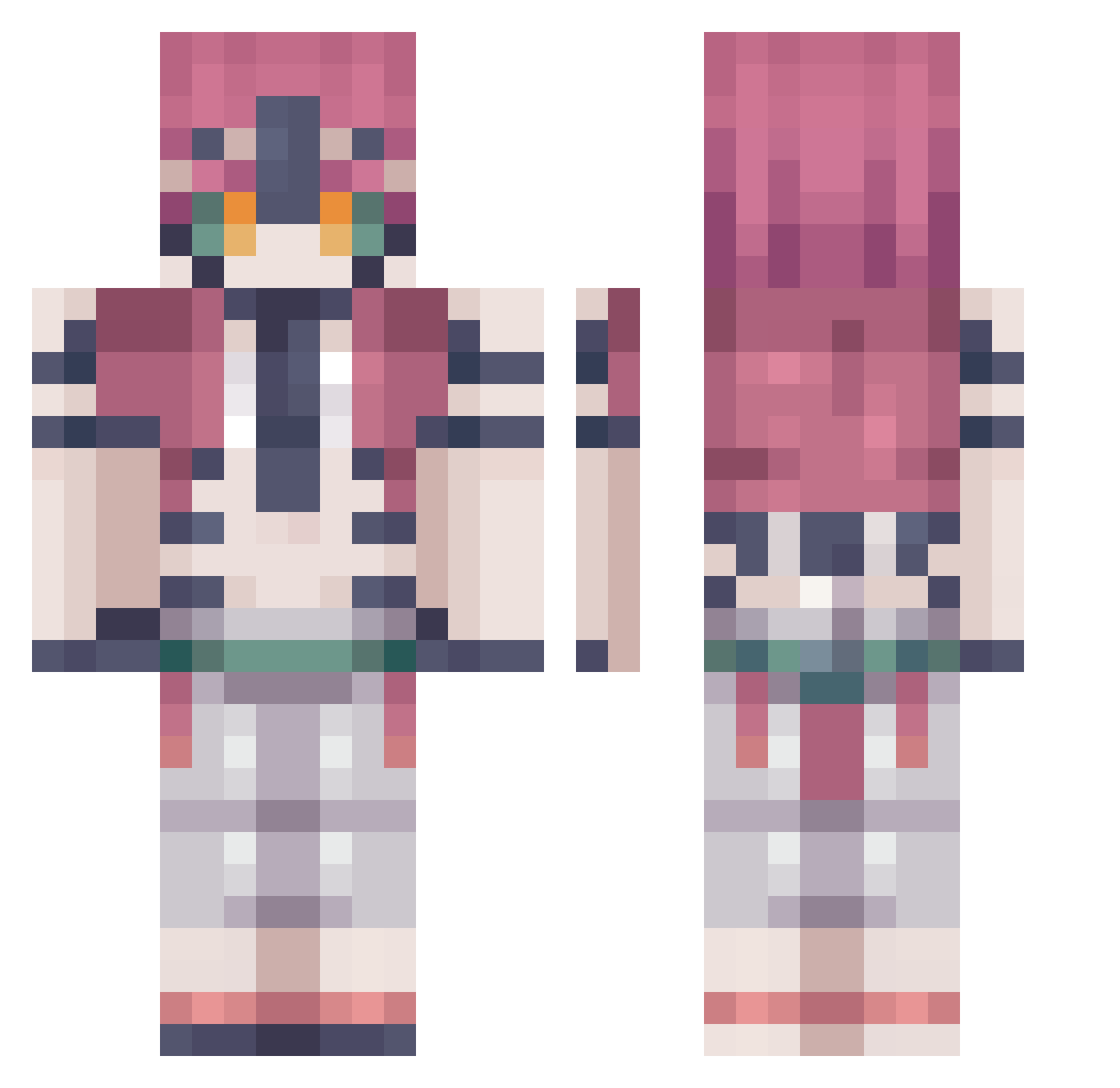 KlinnST Minecraft skin, front and back view