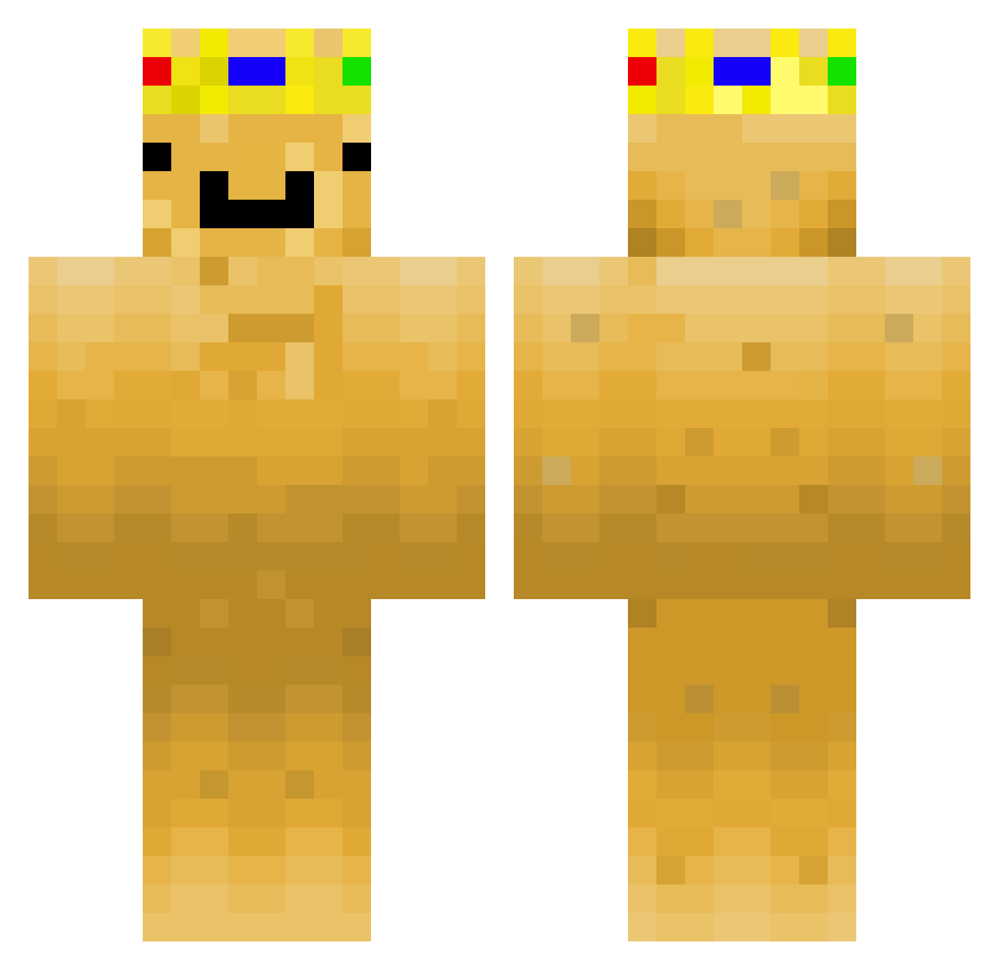 dancing_potato__ Minecraft skin, front and back view