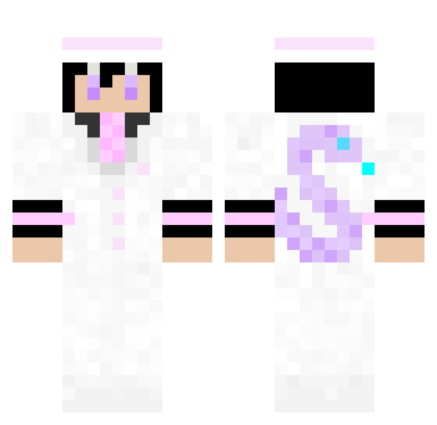 TraNzFiXx Minecraft skin, front and back view