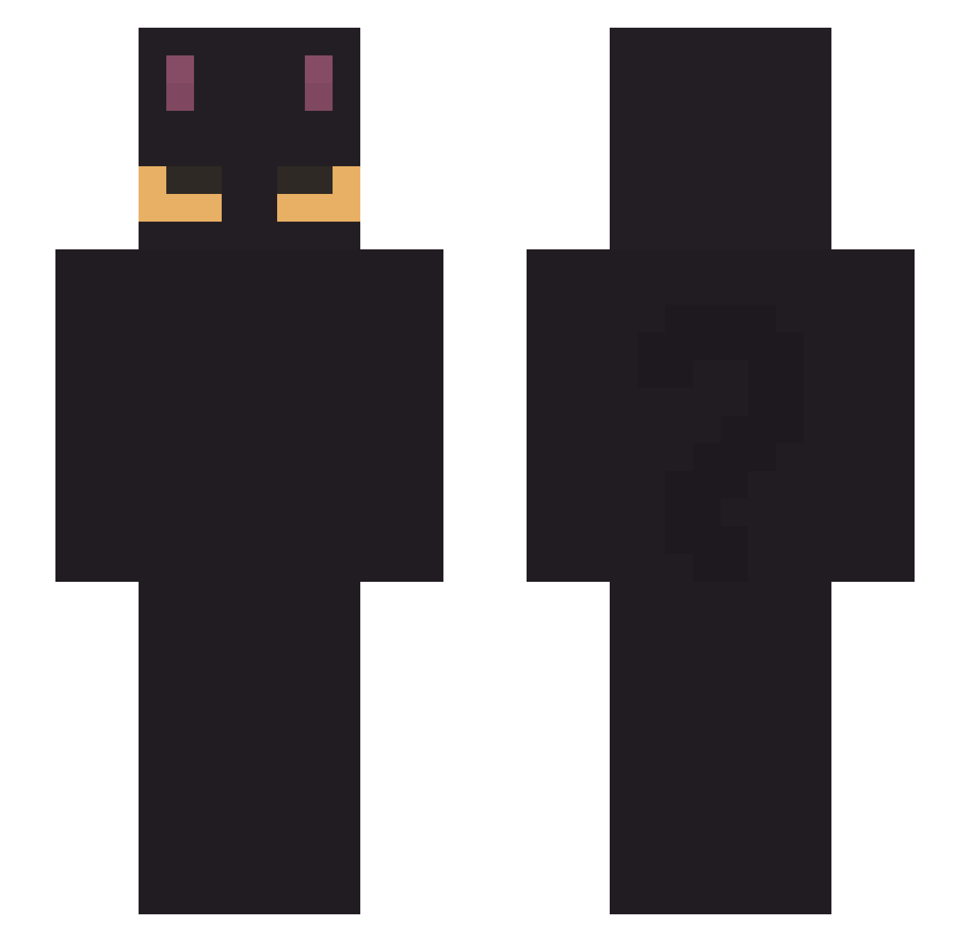 not_baohoang Minecraft skin, front and back view