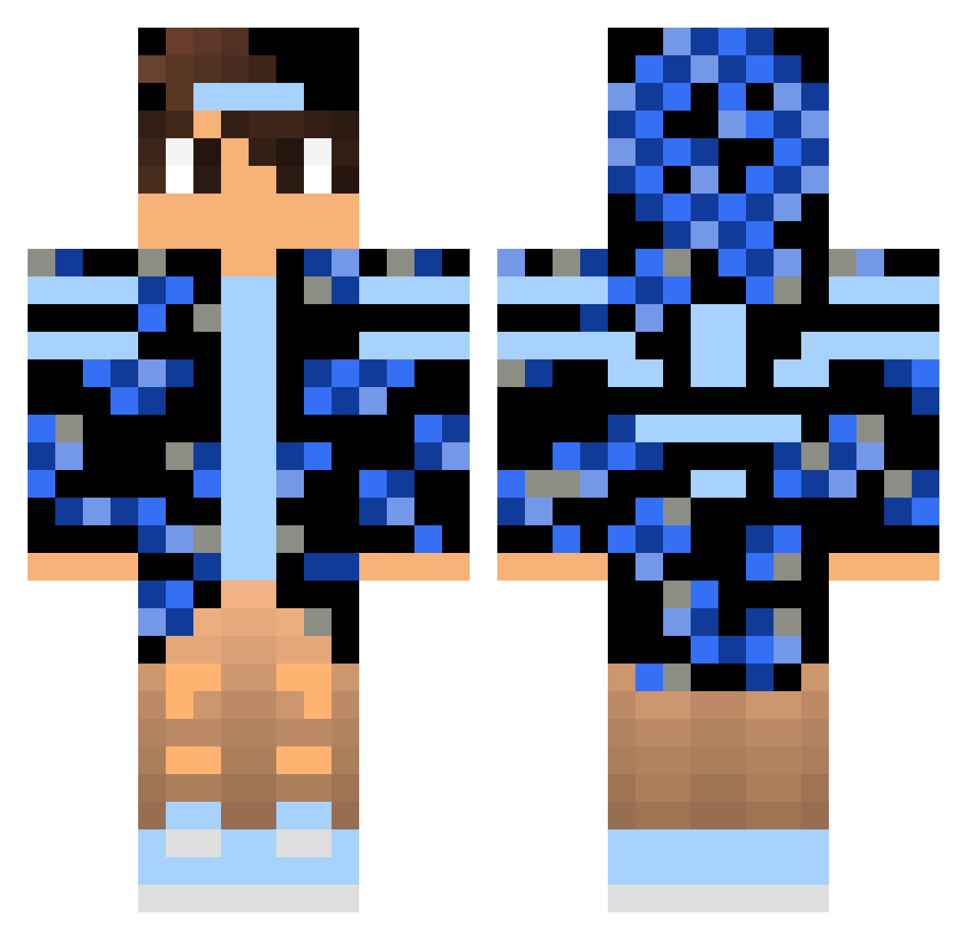 maxiOMG7 Minecraft skin, front and back view