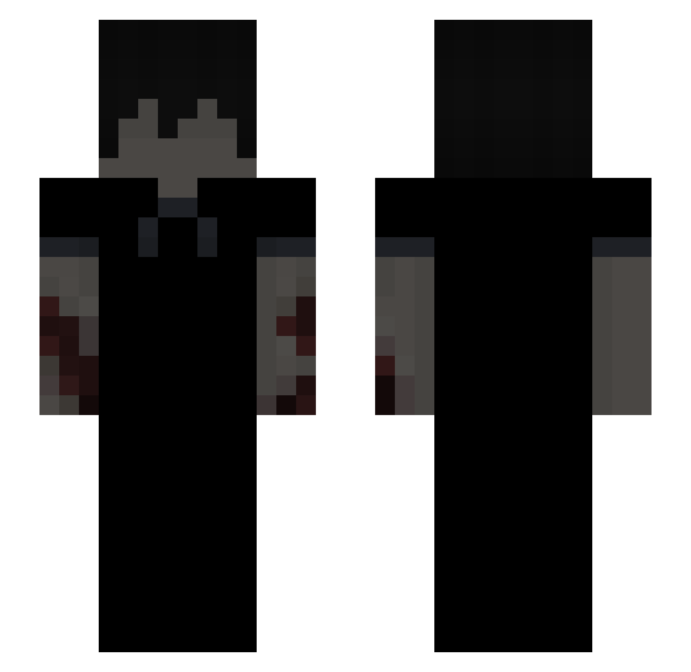 corpzify Minecraft skin, front and back view