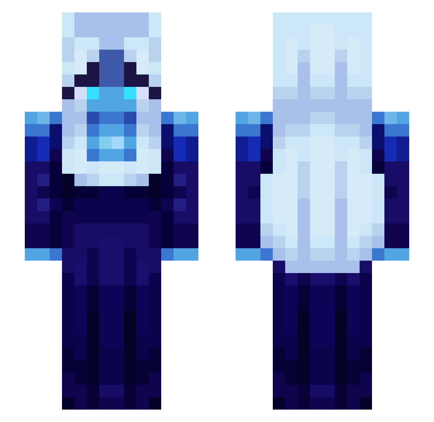0_Death_ Minecraft skin, front and back view
